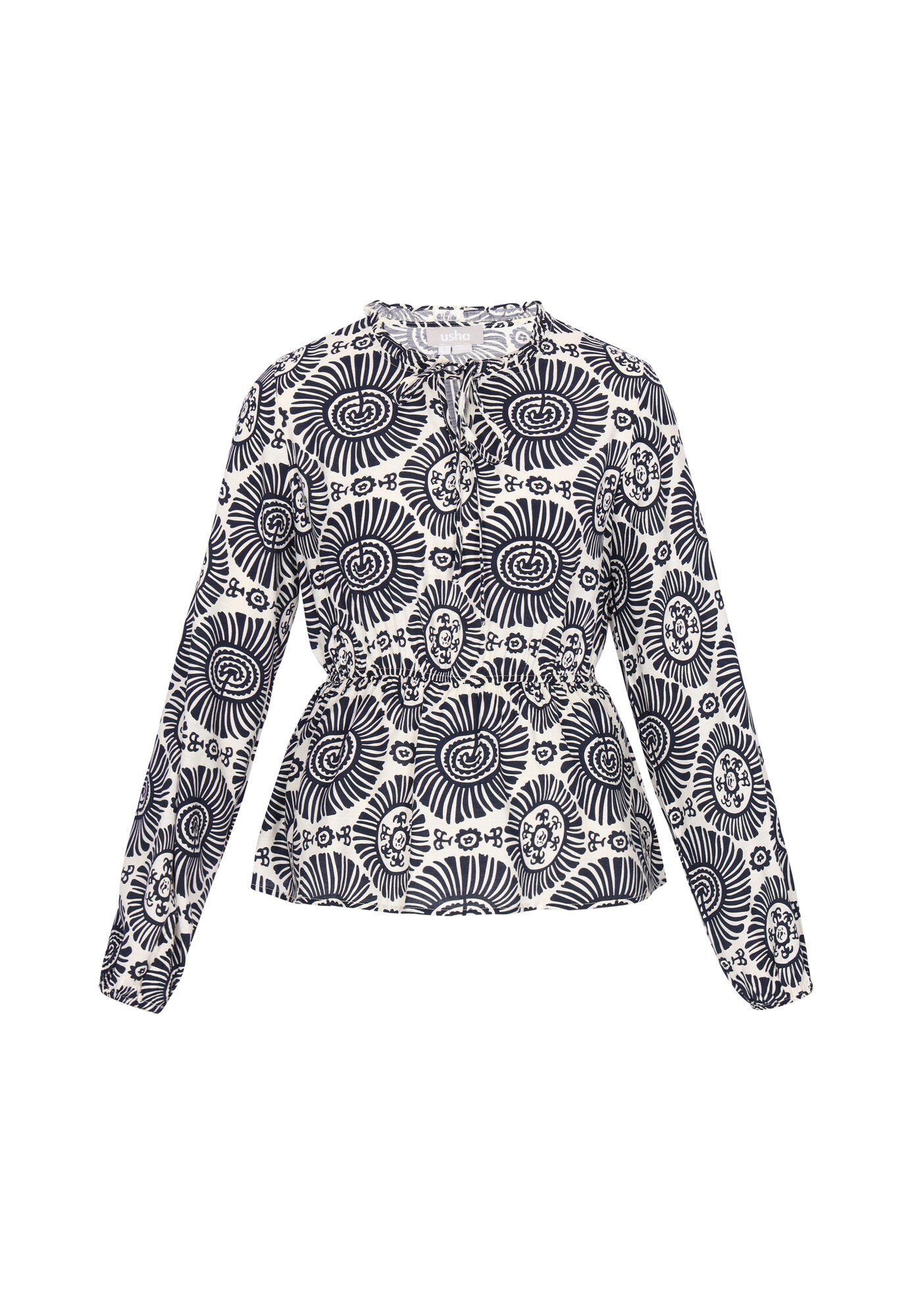 Usha Blusa  navy / blanco