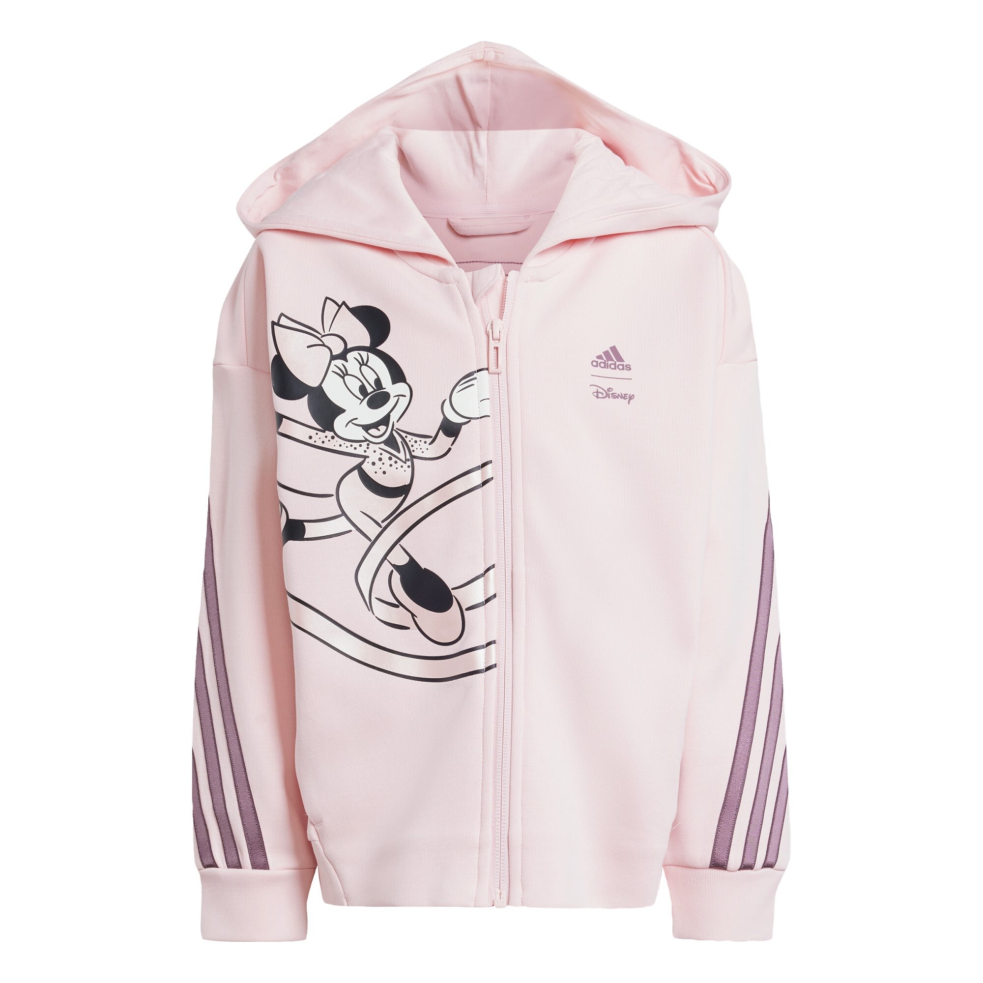 ADIDAS SPORTSWEAR Športová mikina so zipsom 'Disney Minnie & Daisy'  farba lesného ovocia / ružová / čierna / biela