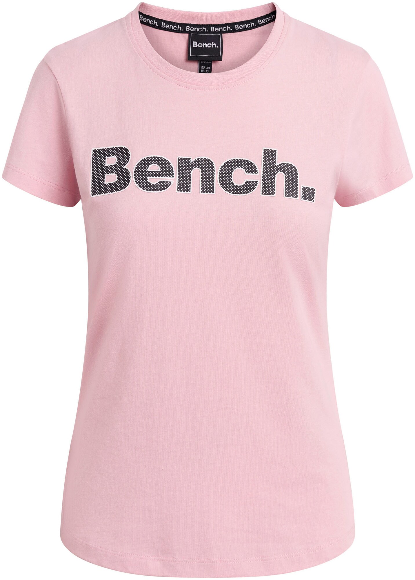 BENCH Tricou Leora roz / negru / alb