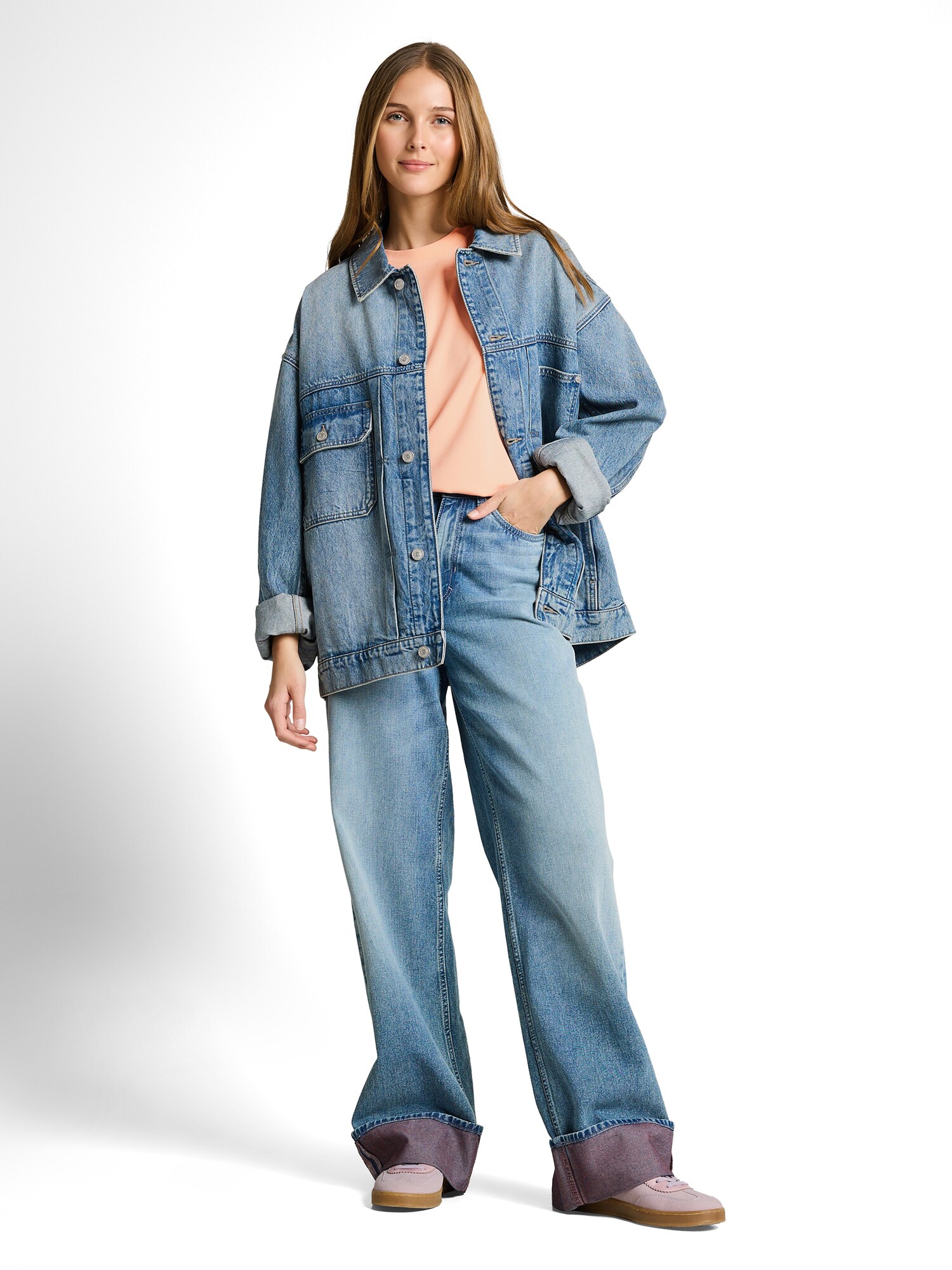 TOM TAILOR DENIM Tričko  broskyňová (obrázok 4)