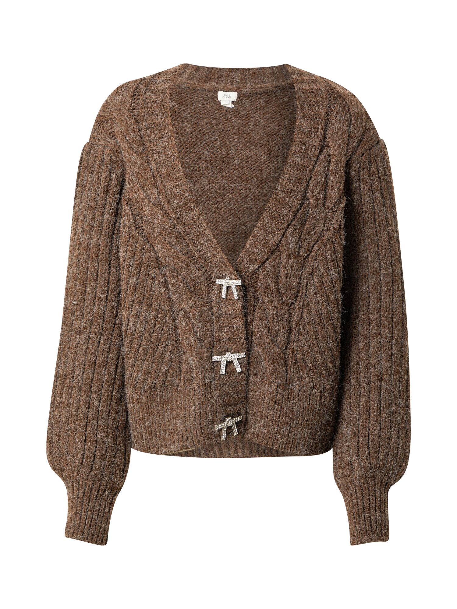 River Island Kardigán  hnedá