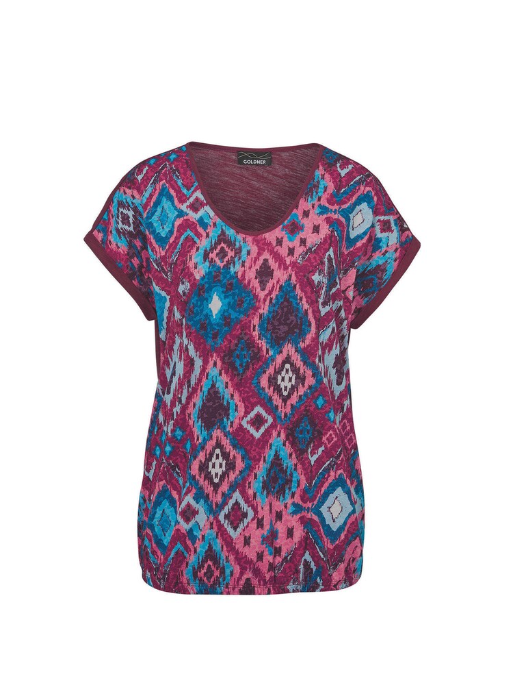 Goldner Shirt Damen Größe M/L blau / lila / mischfarben
