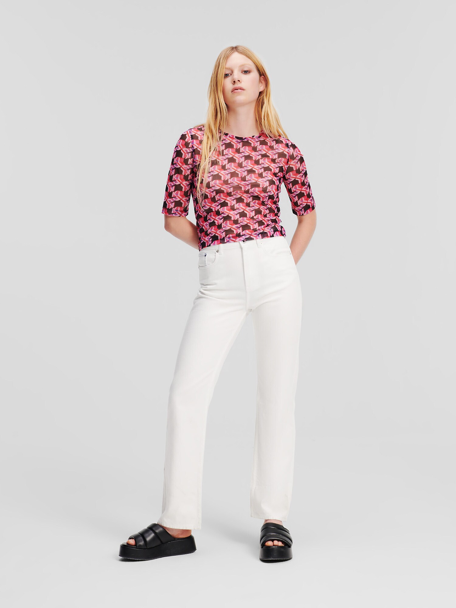 KARL LAGERFELD JEANS Farmer  fehér termék 2. képe