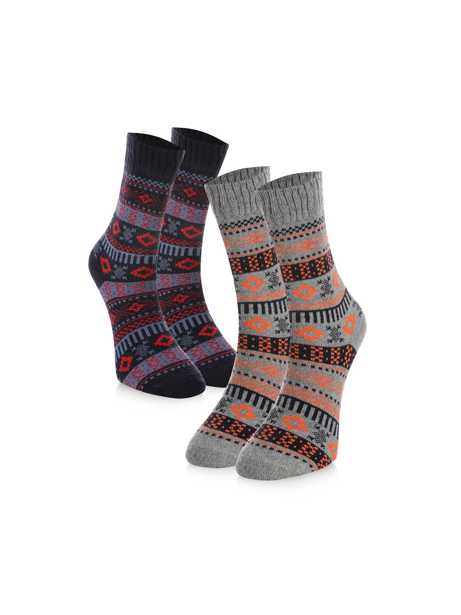 Crea Socks Calcetines 'Winter'  marino / gris / naranja / rojo