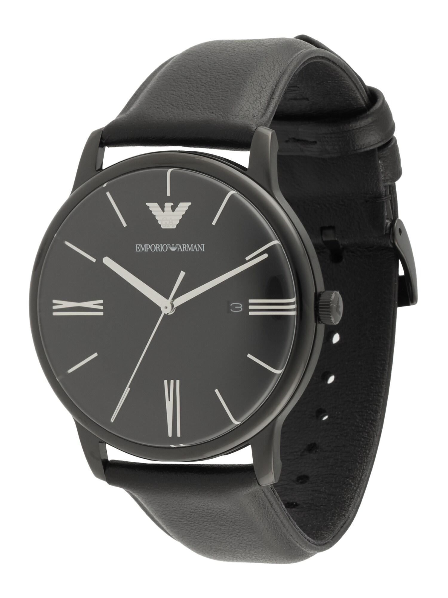 Emporio Armani Ceas analogic  negru / argintiu