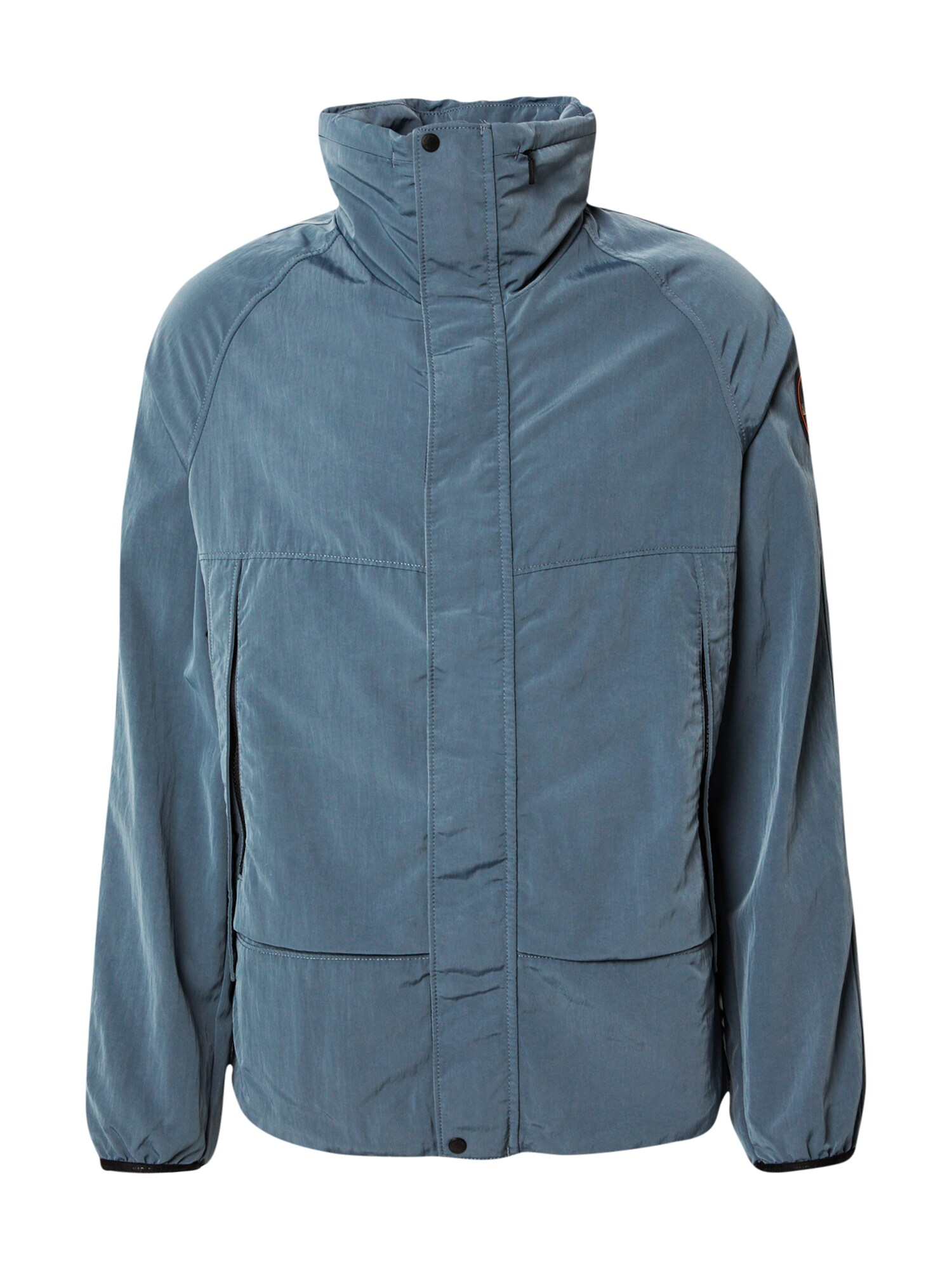 NAPAPIJRI Geacă de primăvară-toamnă A-BISENZIO  gri fumuriu / portocaliu / negru