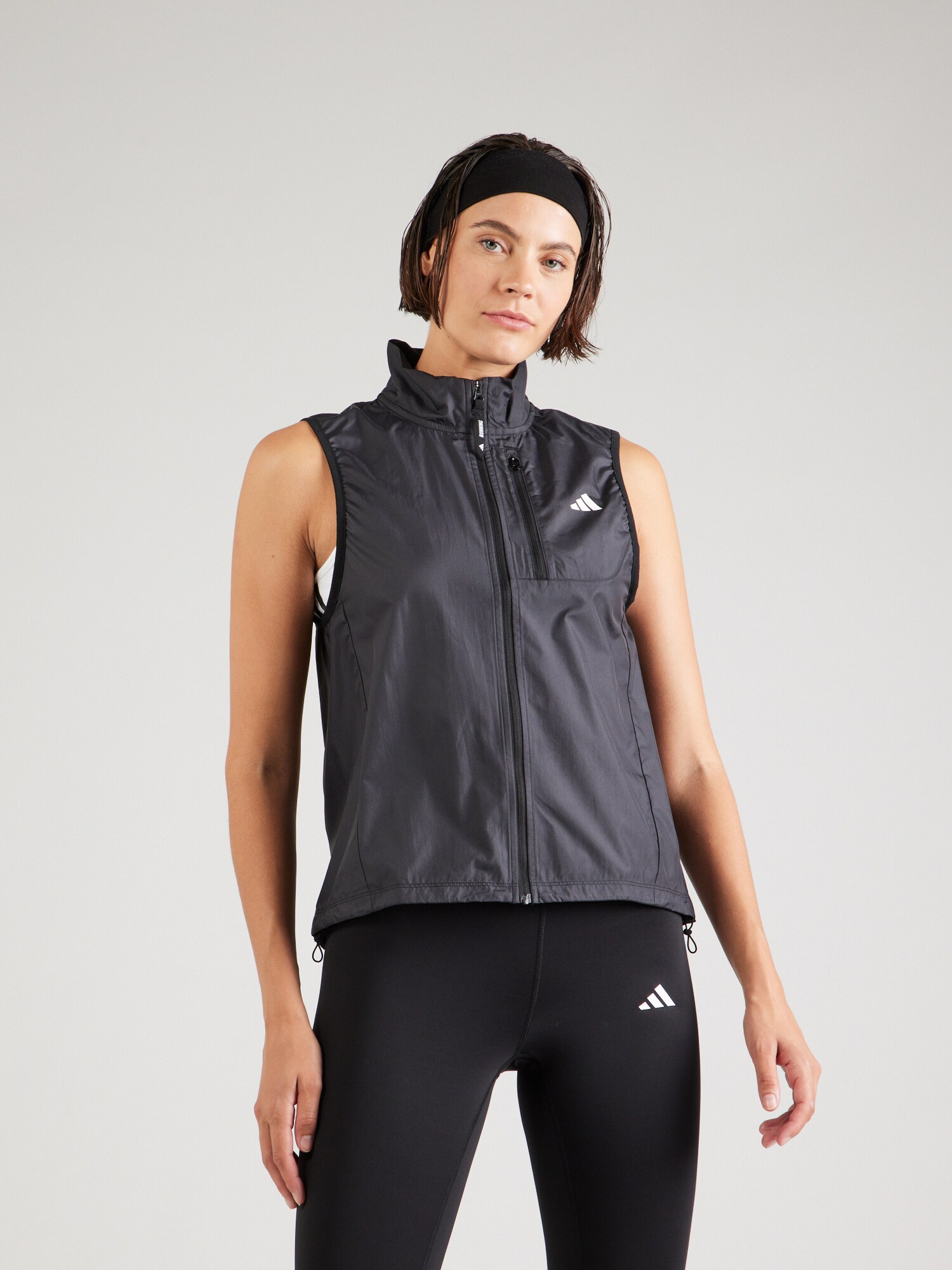 ADIDAS PERFORMANCE Sportmellény 'Own the Run'  fekete / fehér termék 2. képe