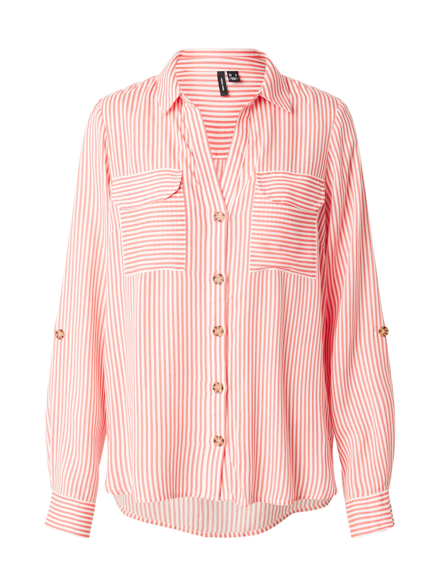 VERO MODA Blúz 'VMBumpy'  dinnye / fehér akciós termékkép 1