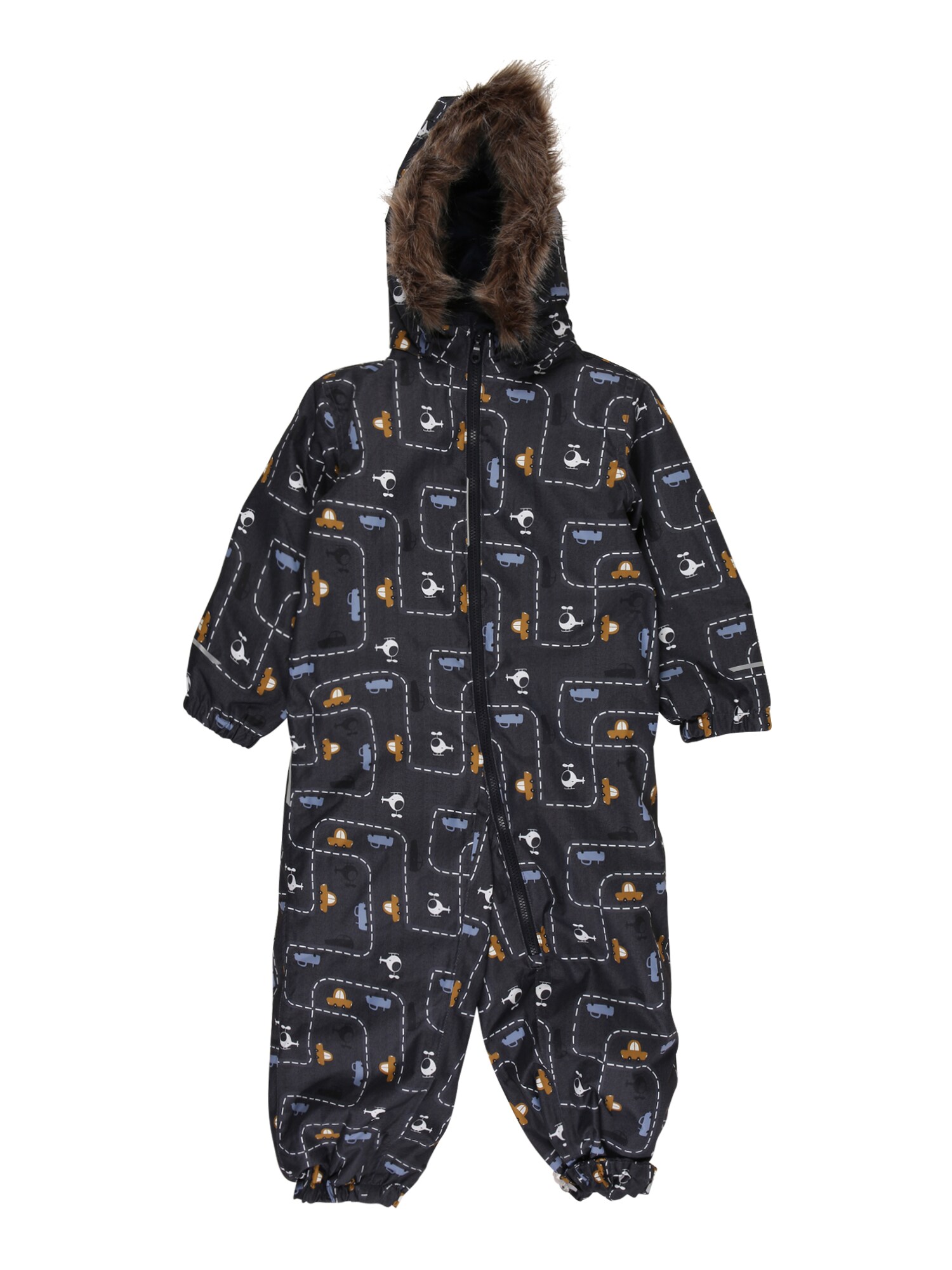 NAME IT Dalykinio stiliaus kostiumas 'Snow 08'  kobalto mėlyna / juoda / balta / ruda