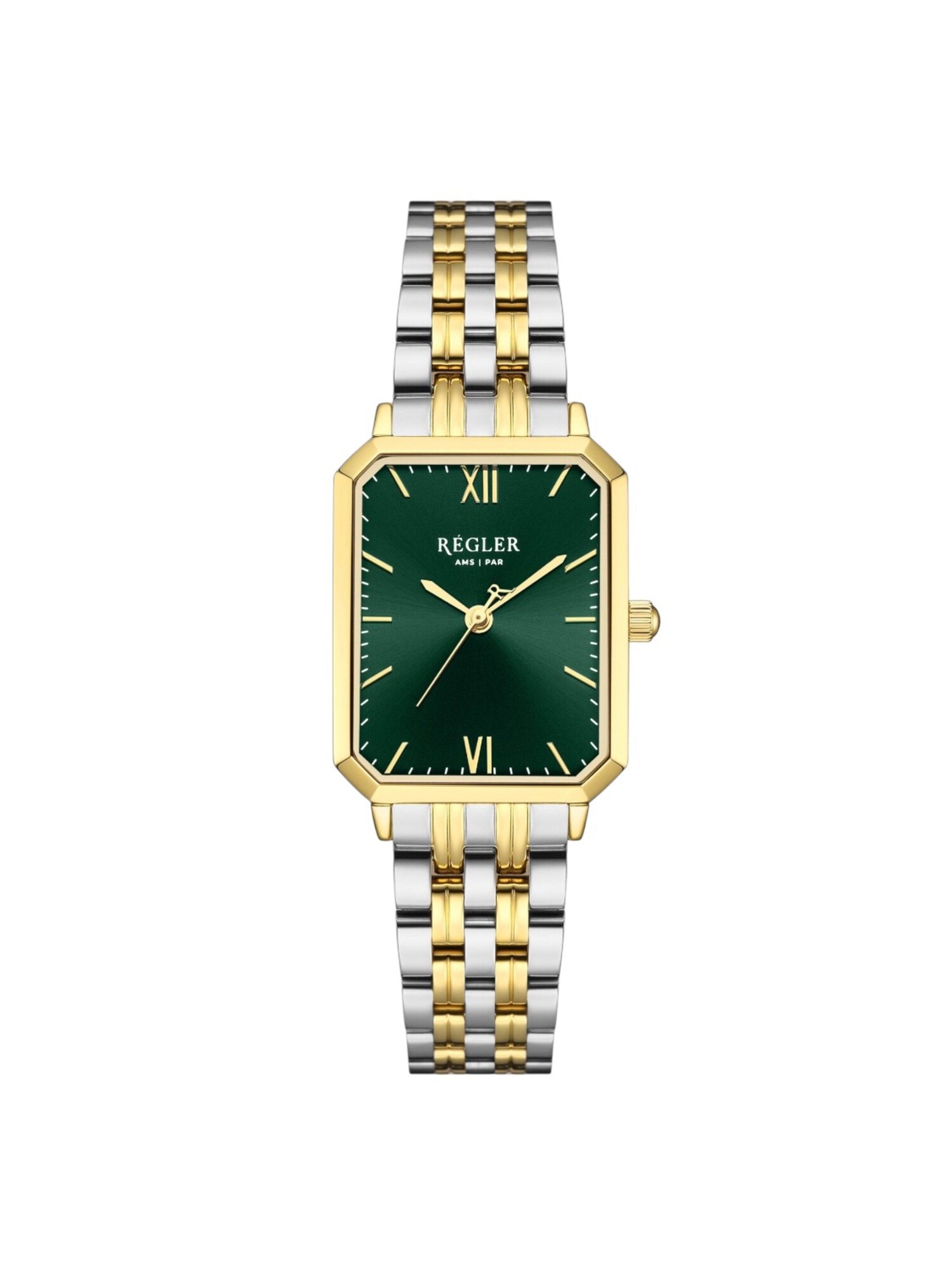 Régler Orologio analogico 'Régler Élégance Steel Bicolor Silver/Gold - Green'  oro