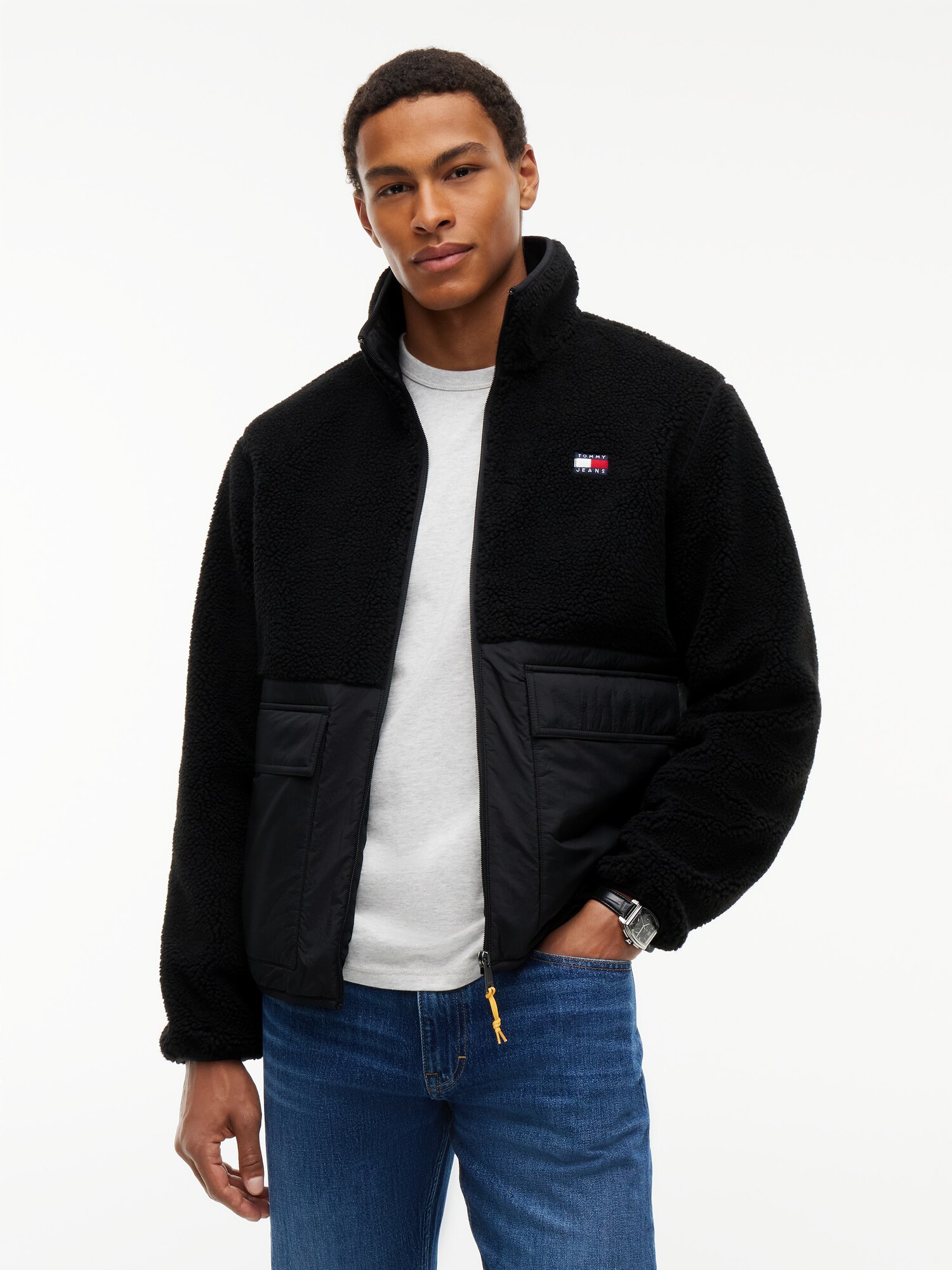 Tommy Jeans Chaqueta de entretiempo 'Essential' negro – imagen 6