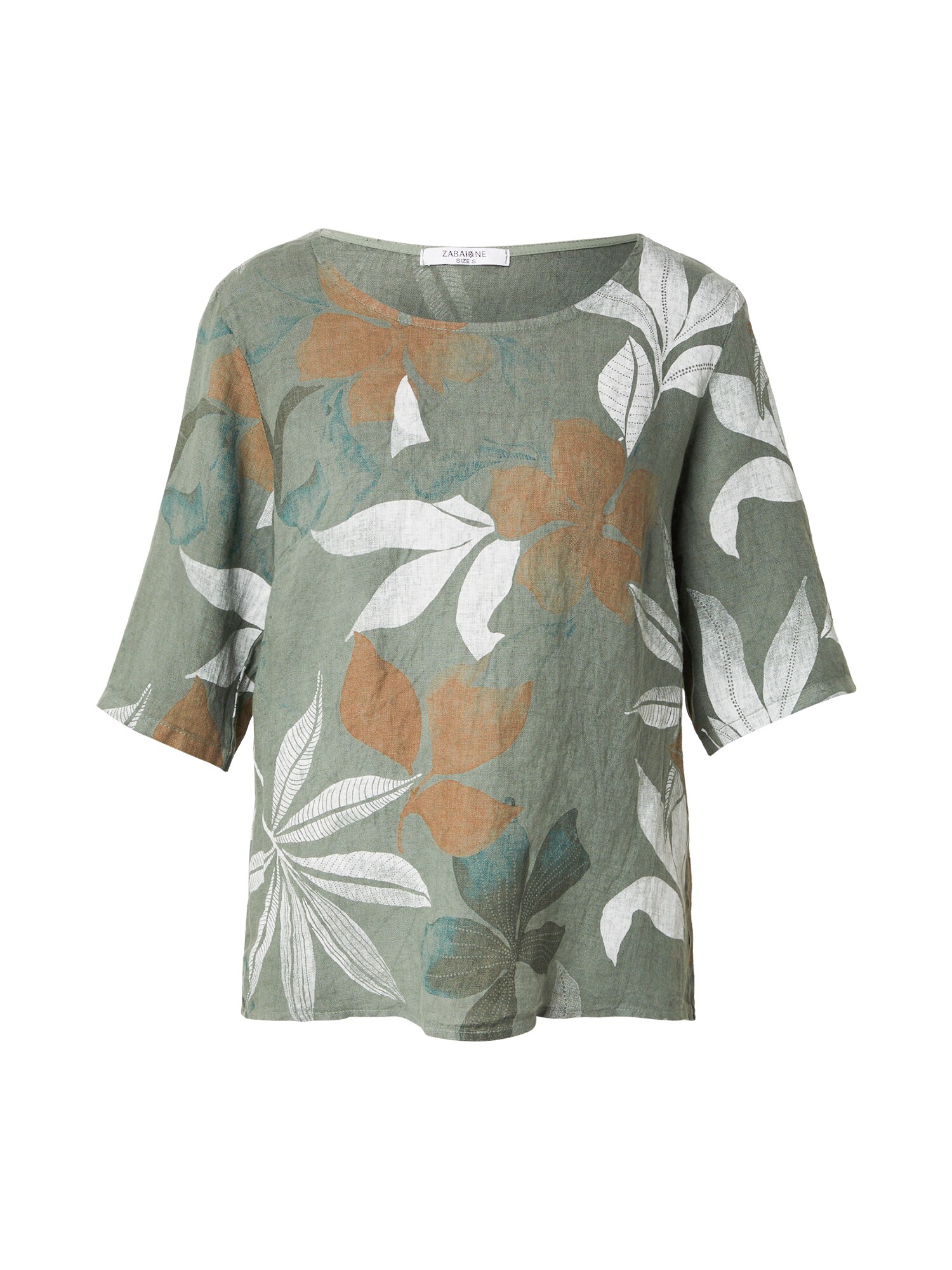 ZABAIONE Camicia da donna 'Pi44naa'  terra d'ombra / cachi / offwhite