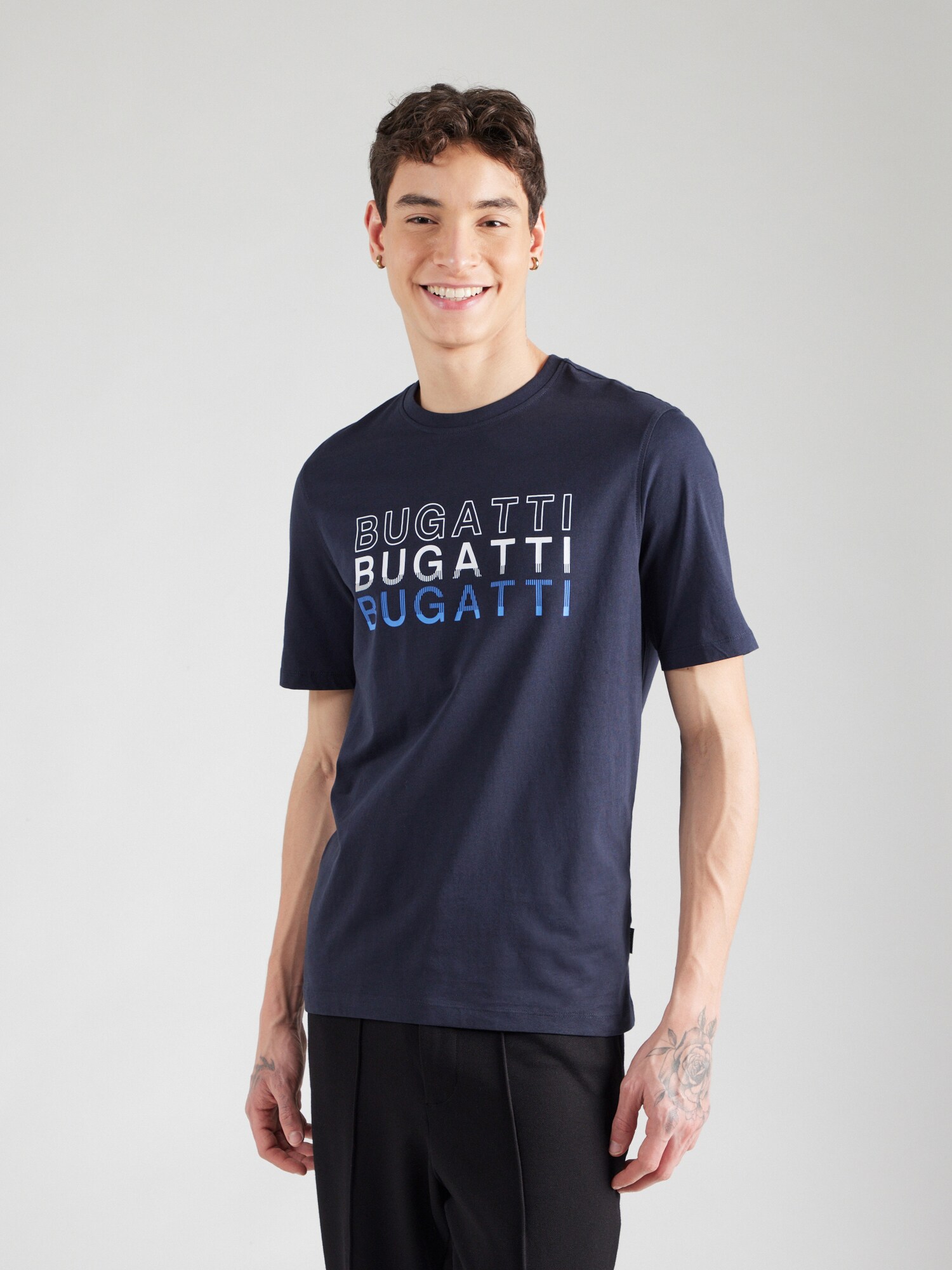 bugatti Póló  tengerészkék / sötétkék / fehér termék 2. képe
