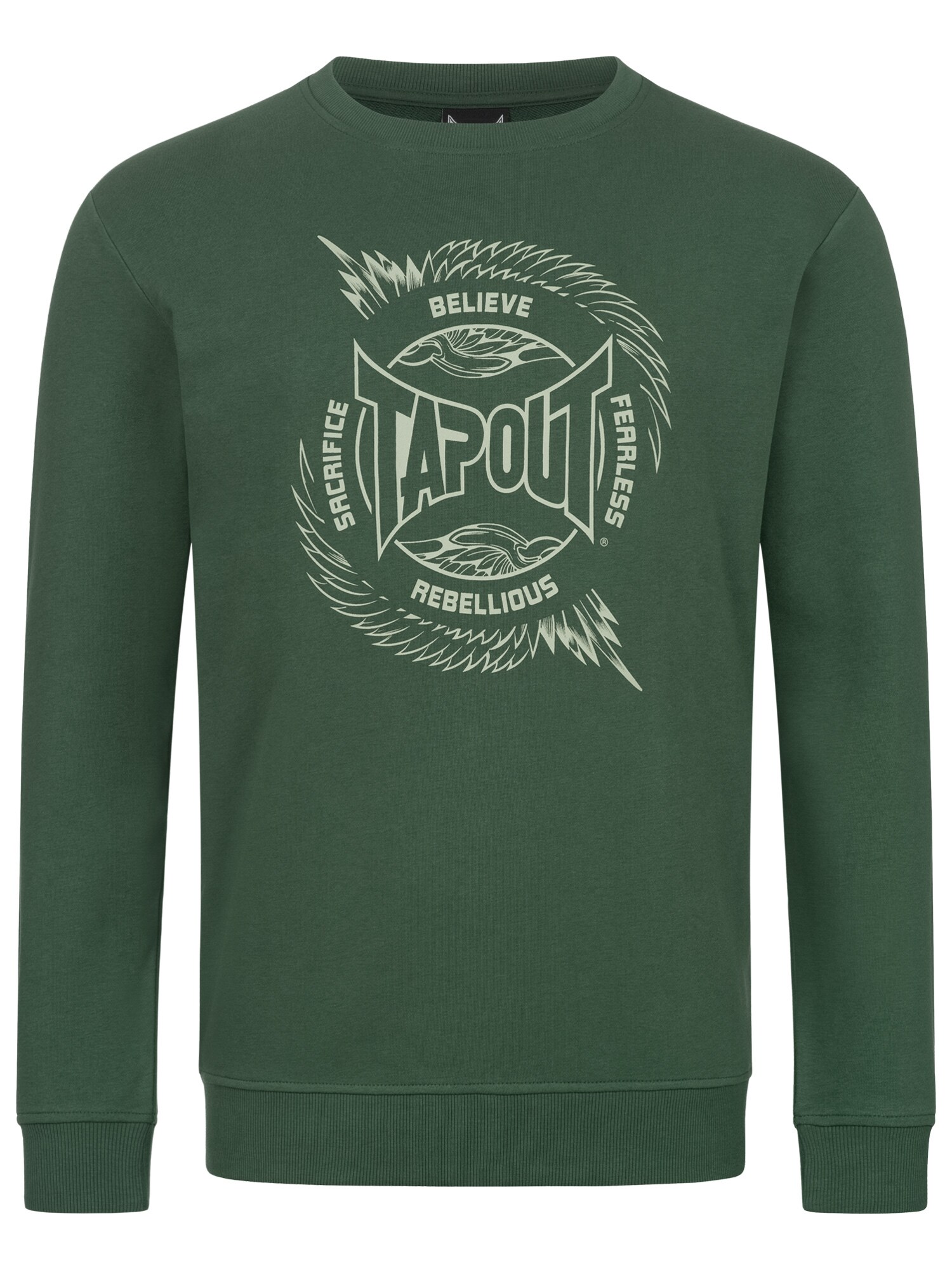 Tapout Tréning póló 'Spirit'  zöld / fehér akciós termékkép 1