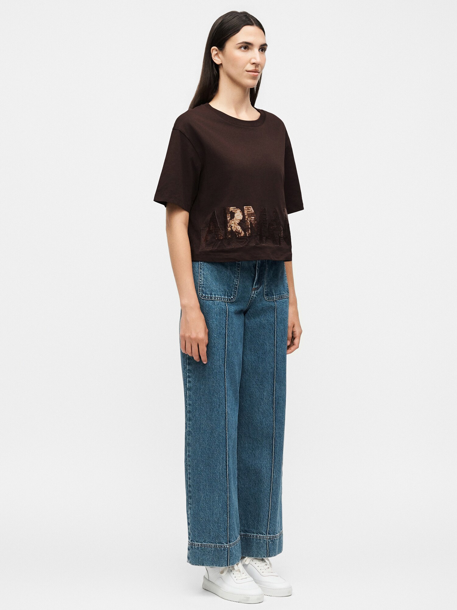 ARMANI EXCHANGE Camiseta  chocolate – imagen 4