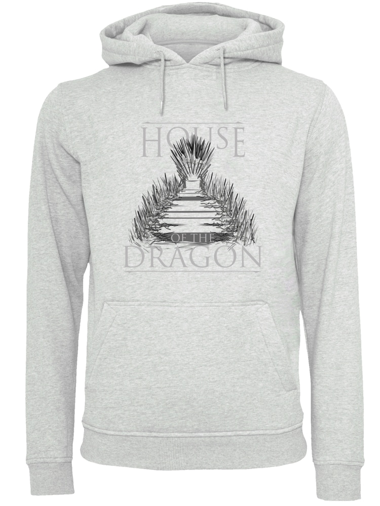 F4NT4STIC Sweatjacke 'House Of The Dragon Throne' Herren Größe 5XL grau / schwarz
