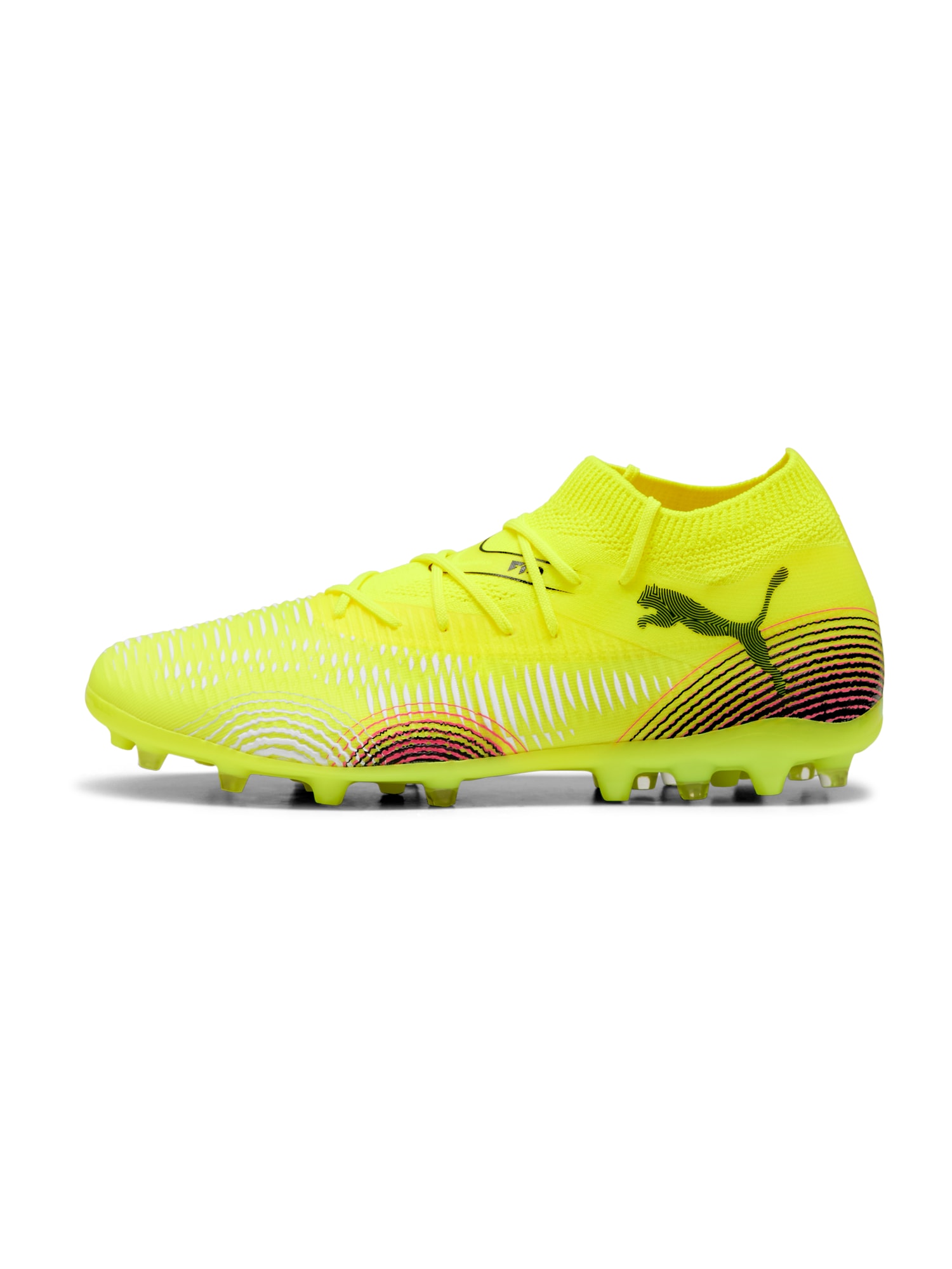 PUMA Futballcipők 'FUTURE 8 MATCH'  sárga / rózsaszín / fekete / fehér akciós termékkép 1