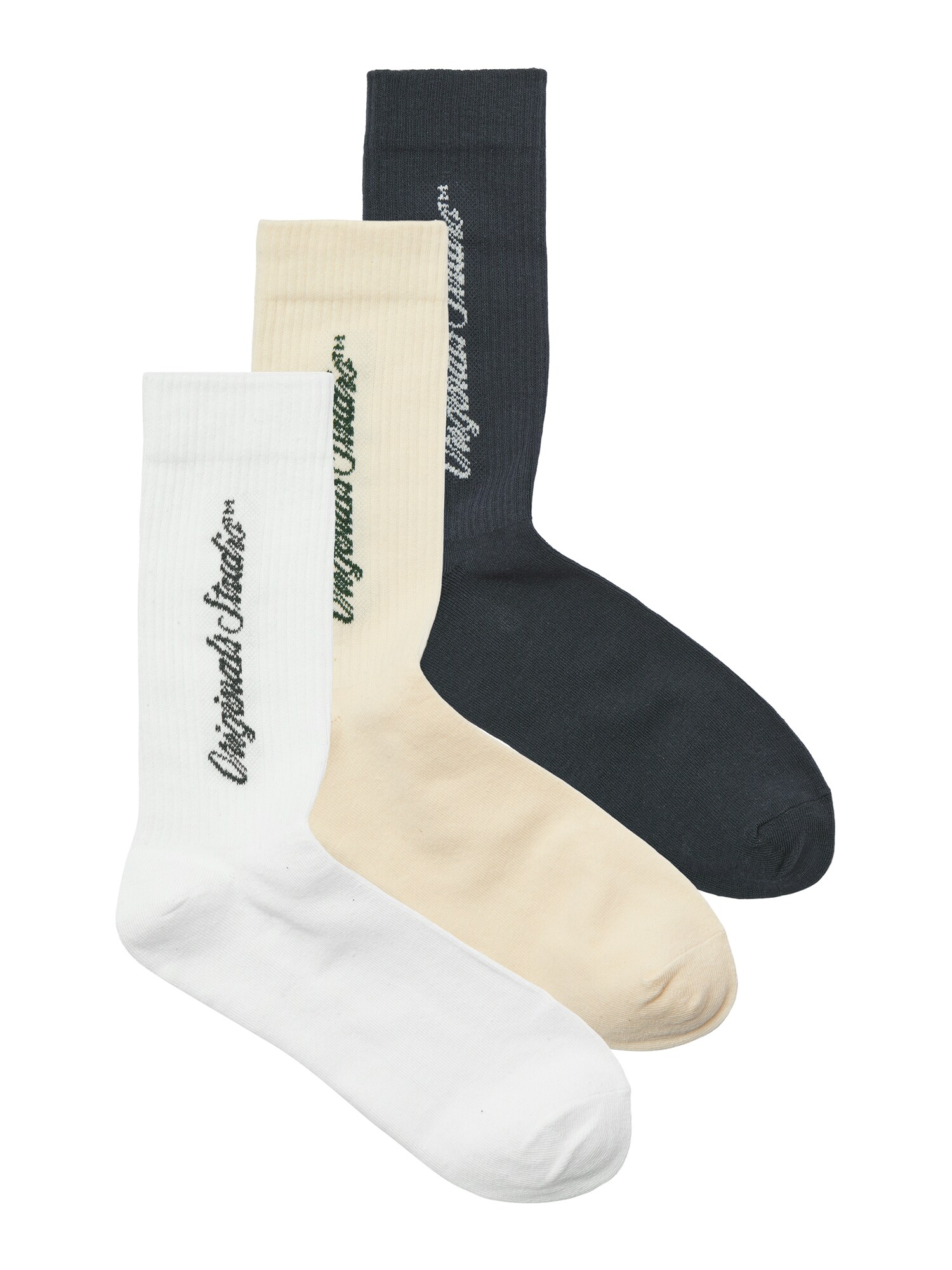 JACK & JONES Șosete JACNORREBRO  gri deschis / verde pin / negru / alb