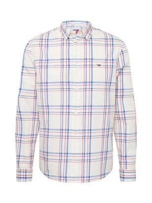 Tommy Jeans Overhemd Blauw / Rood / Wit