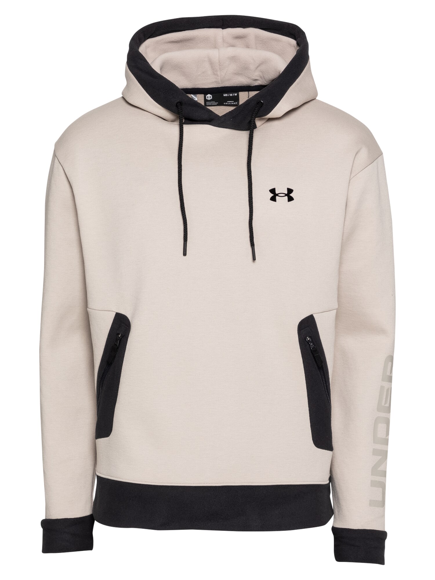 UNDER ARMOUR Sportinio tipo megztinis 'Recover'  smėlio / juoda