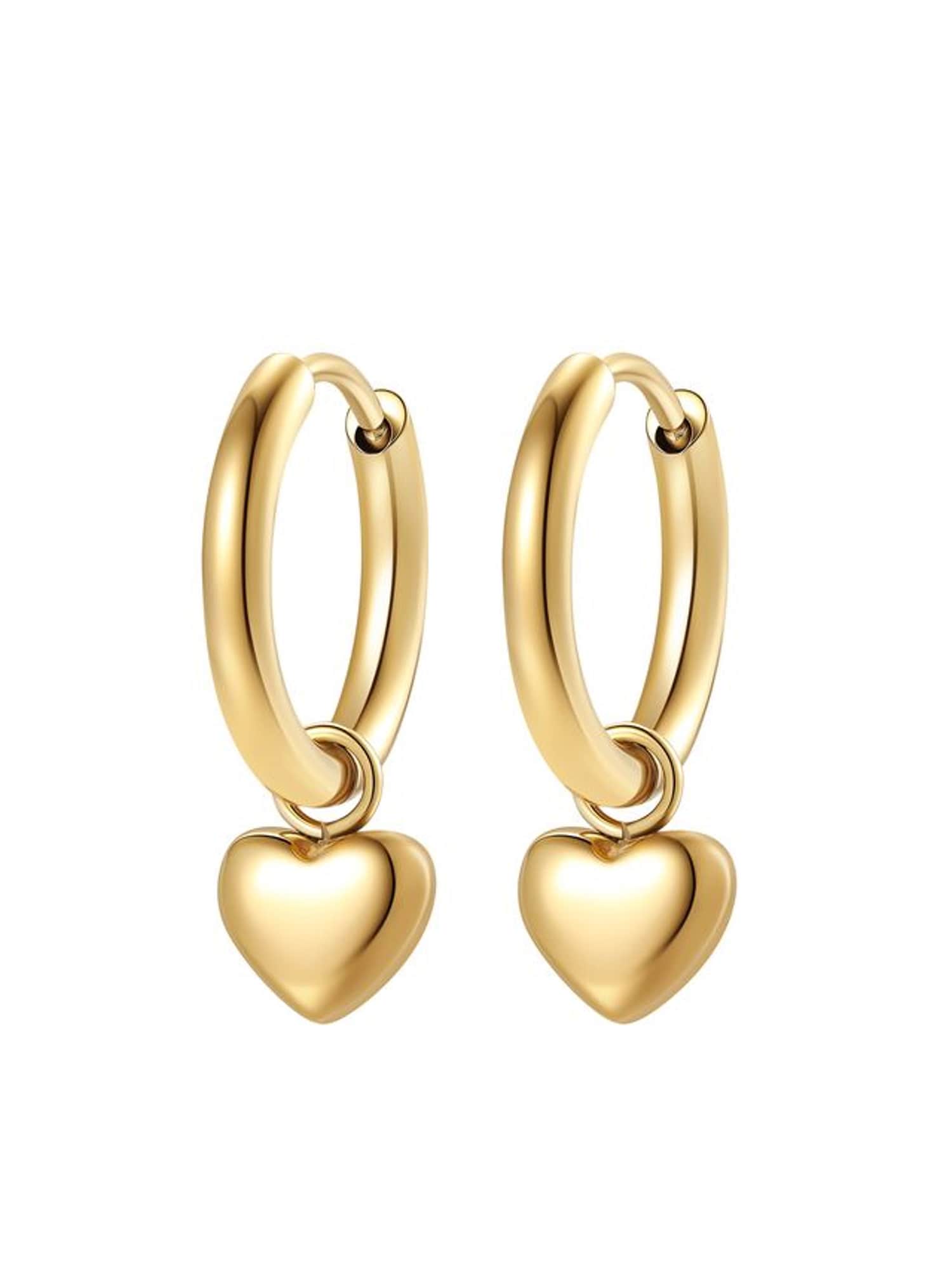Hey Happiness Oorbellen 'Heart Beat' Goud