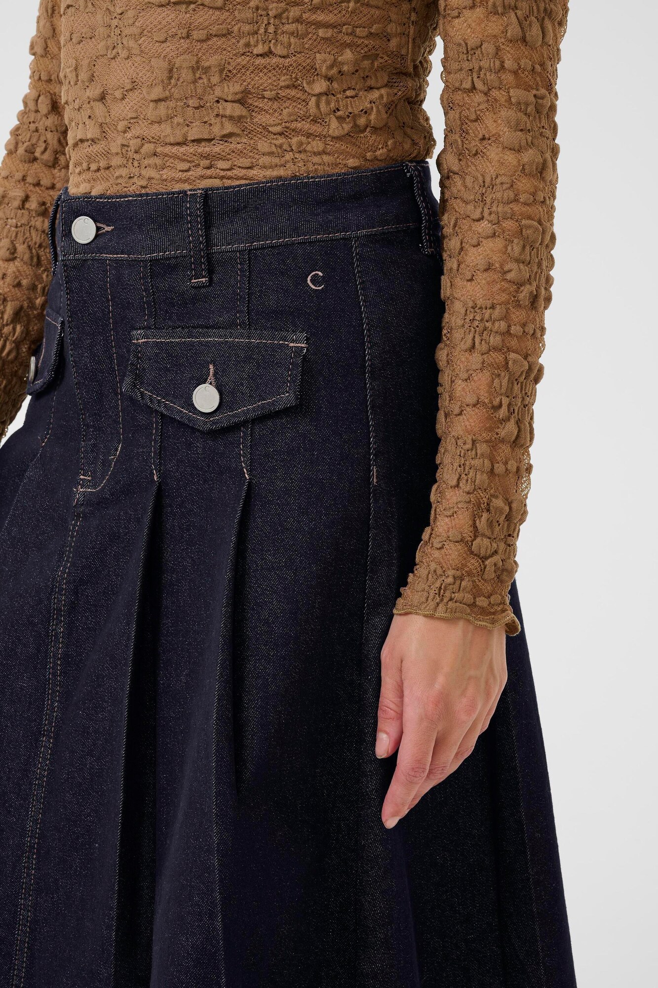 Cream Sukňa 'Rin'  modrá denim (obrázok 5)