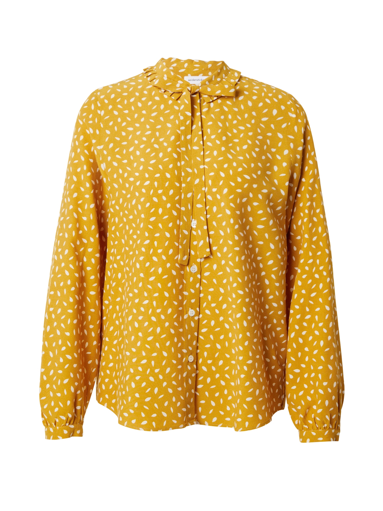 SEIDENSTICKER Bluză 'Schwarze Rose'  galben auriu / alb