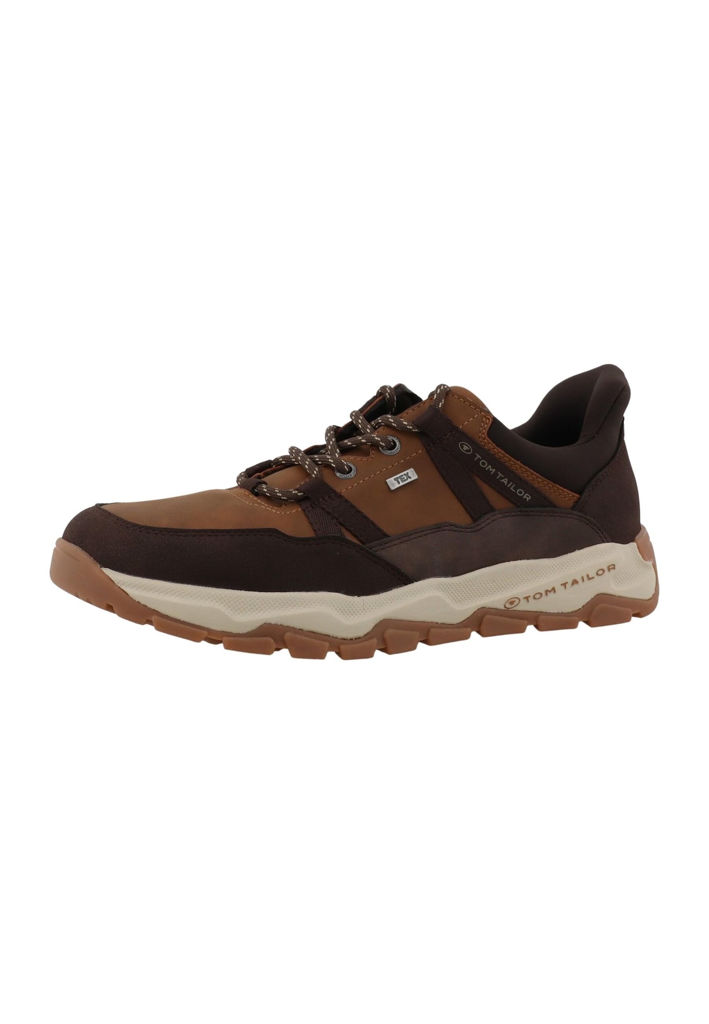 TOM TAILOR Sneaker low ciocolatiu / maro coniac