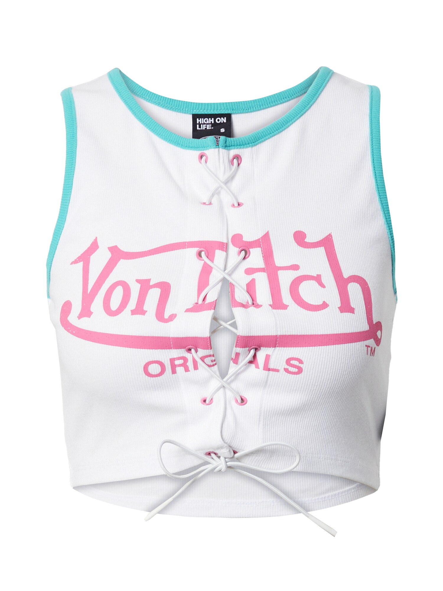 Von Dutch Originals Top 'Sunny'  vízszín / rózsaszín / fehér akciós termékkép 1