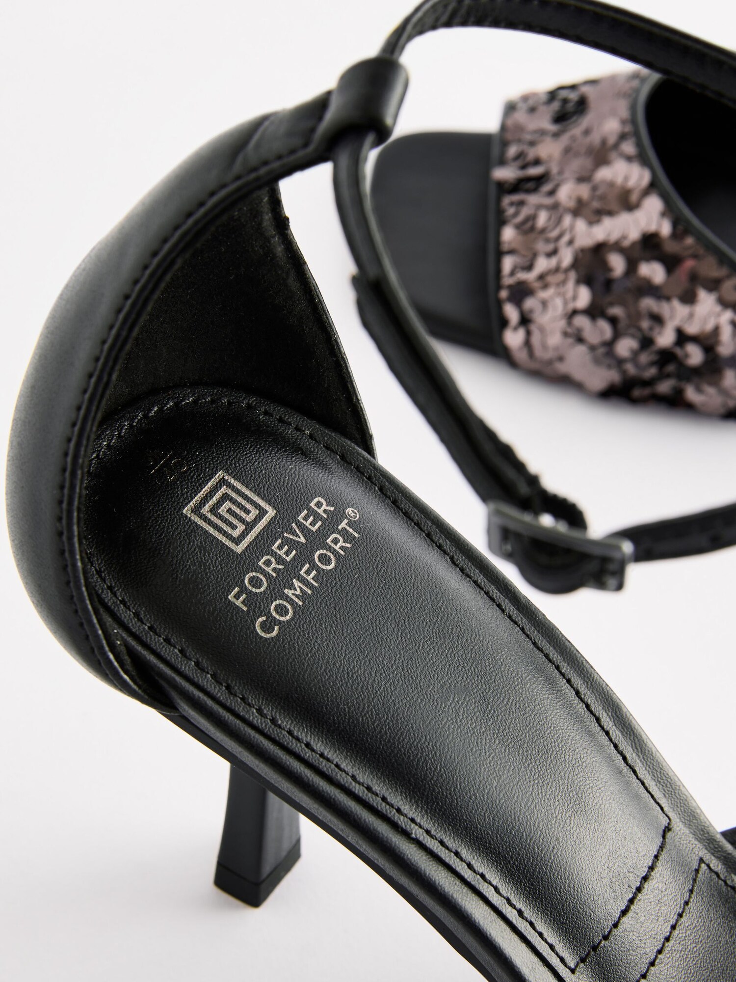 Next Remienkové sandále 'Forever Comfort®' hnedá melírovaná / čierna (obrázok 3)