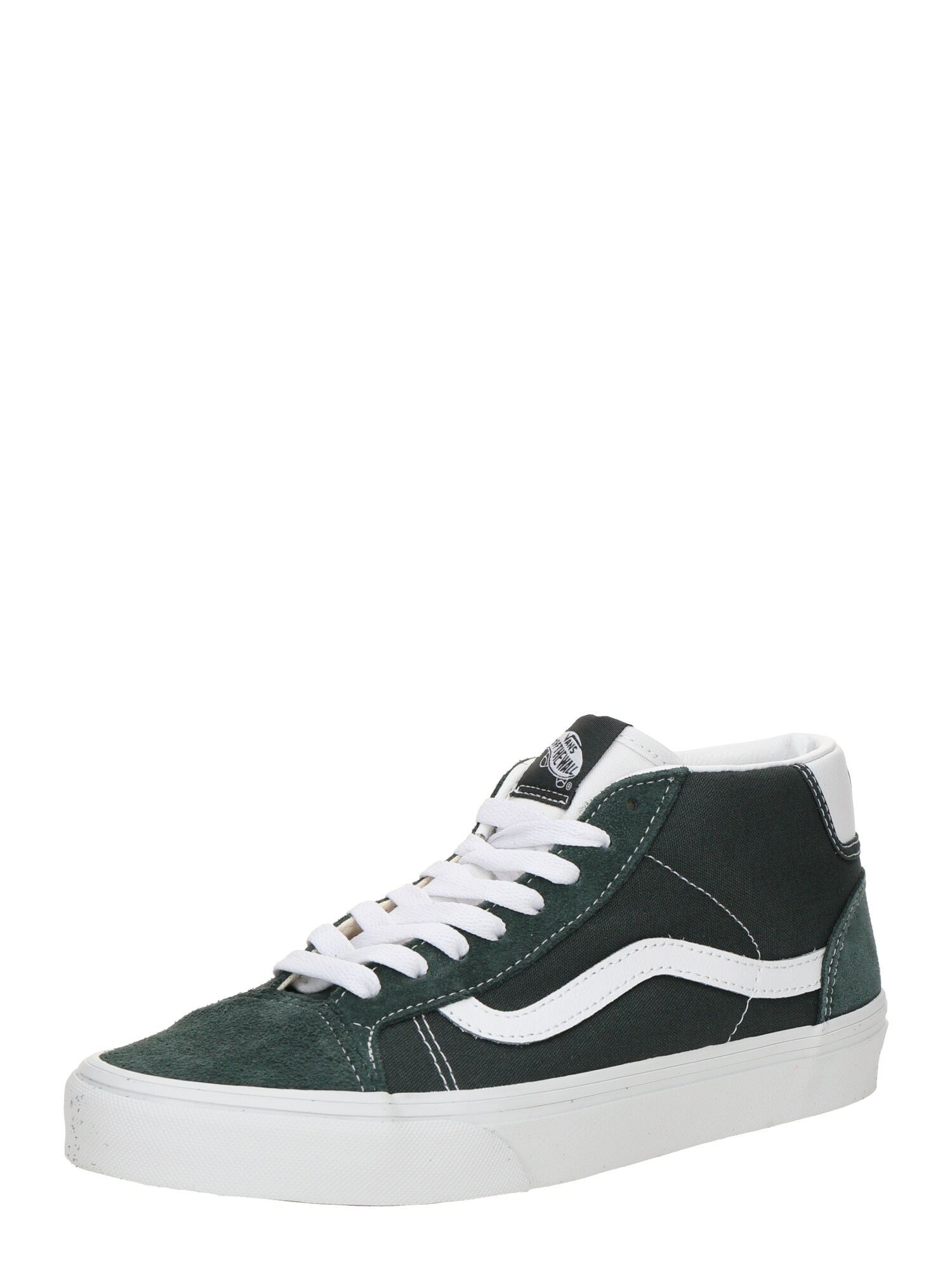 VANS Sneaker înalt Skool 37  verde închis / alb