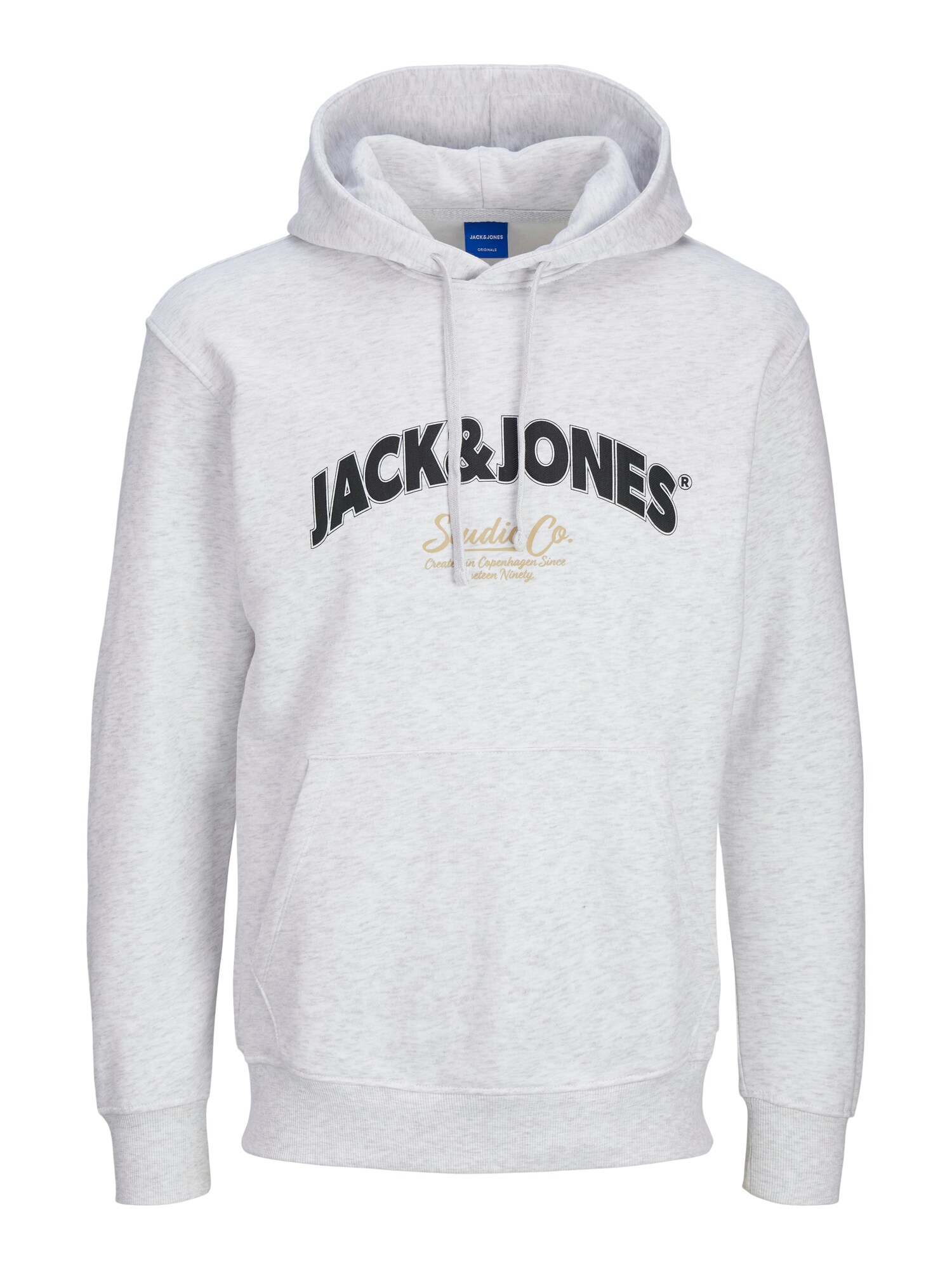 JACK & JONES Mikina 'JORBRONX'  farba ťavej srsti / čierna / biela melírovaná