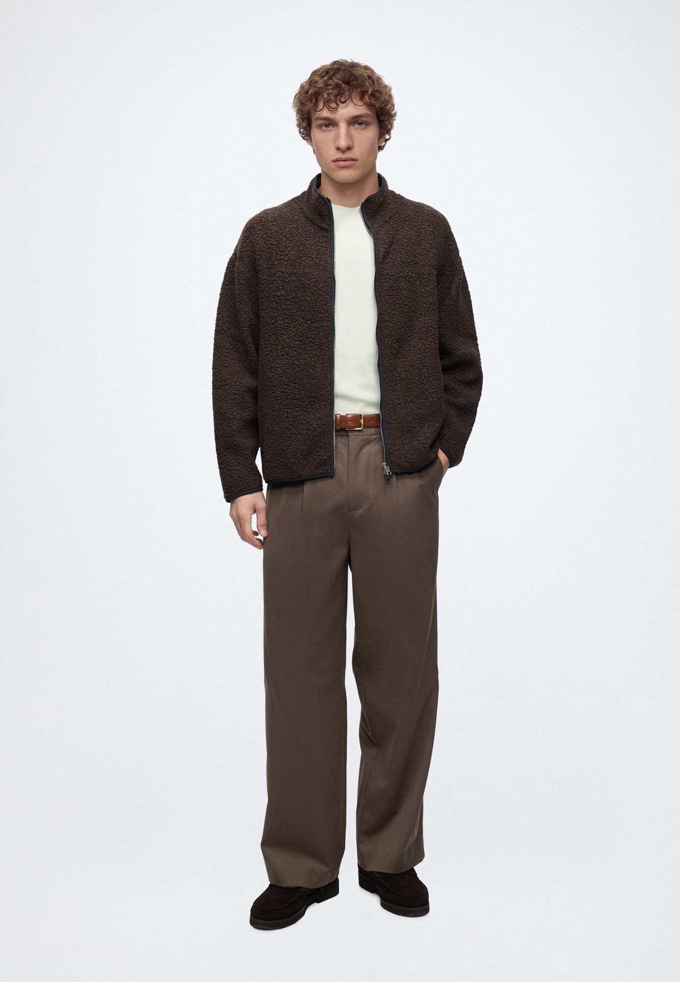 NORSE PROJECTS Chaqueta polar 'Bjerget' chocolate – imagen 3