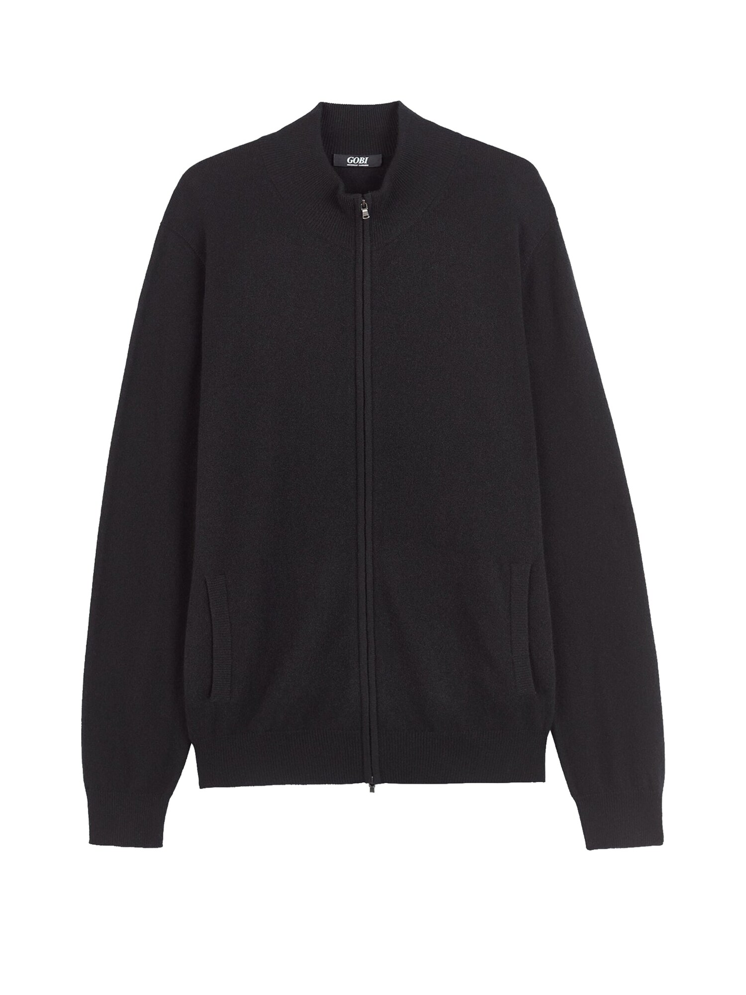 GOBI Cashmere Cárdigan 'Men's Essential Full-Zip Cashmere Cardigan' negro