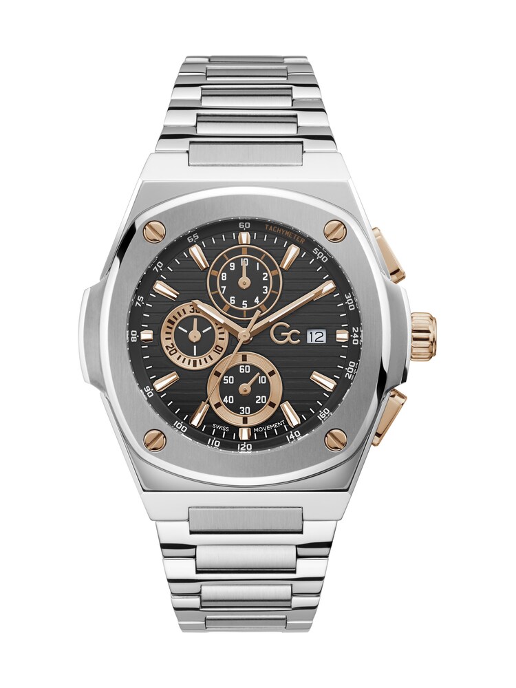 Gc Uhr Herren Größe One Size rosegold / schwarz / silber