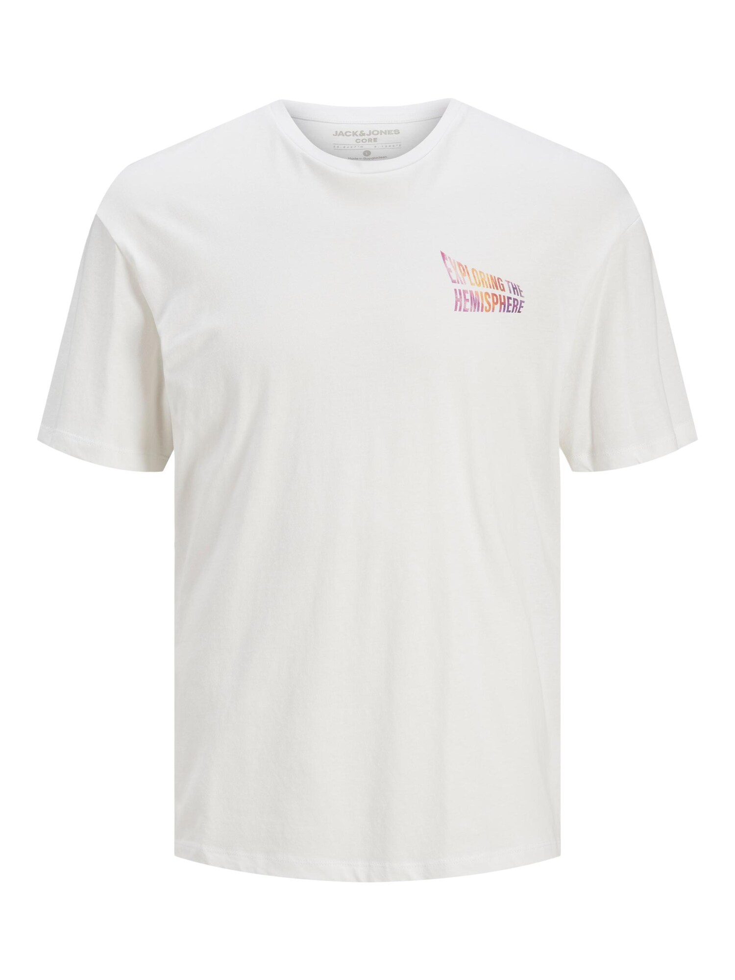JACK & JONES Tričko 'LUNAR'  neónovo fialová / oranžová / ohnivo červená / biela