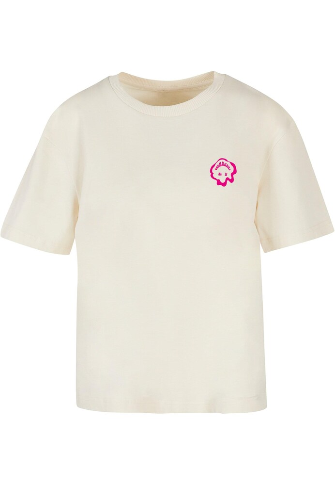 Mister Tee T-Shirt 'Everything's Nice' Damen Größe S creme / magenta