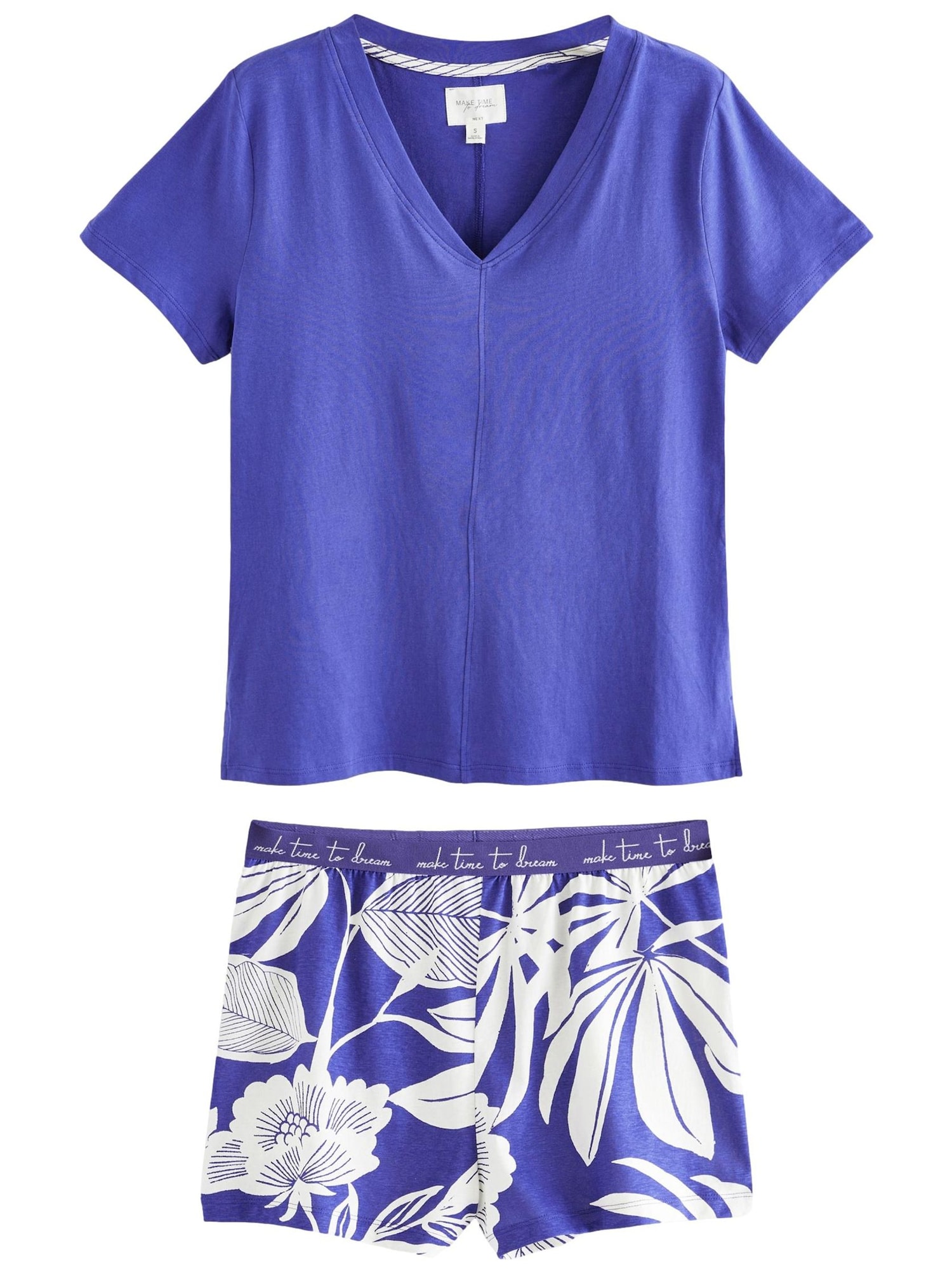 Next Pantaloni scurți  albastru cobalt / alb