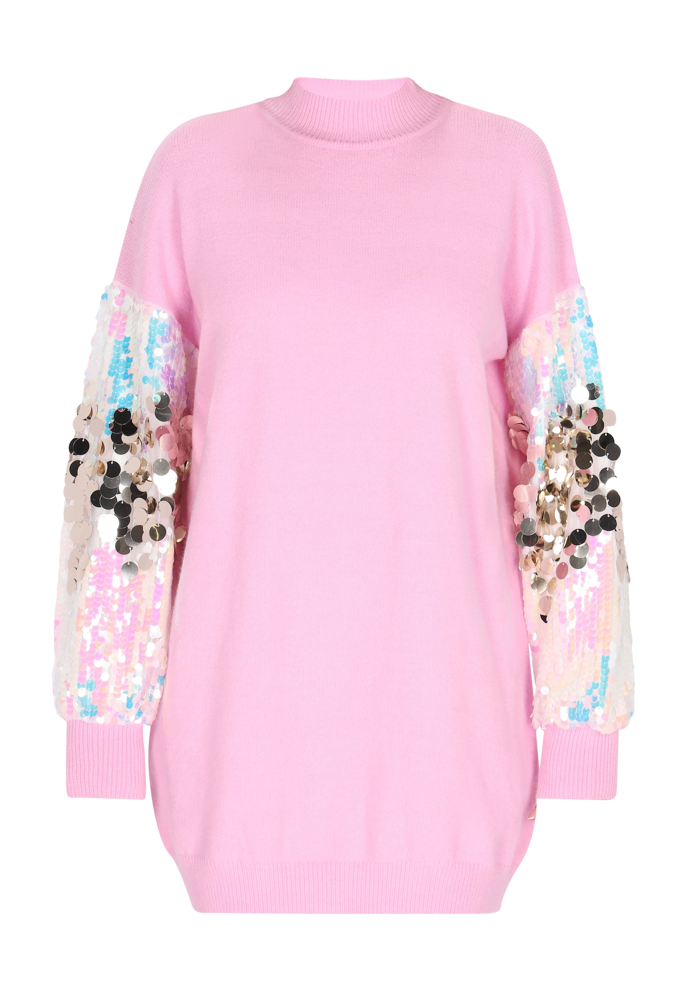 IZIA Rochie tricotat  albastru deschis / roz / roz pal / argintiu