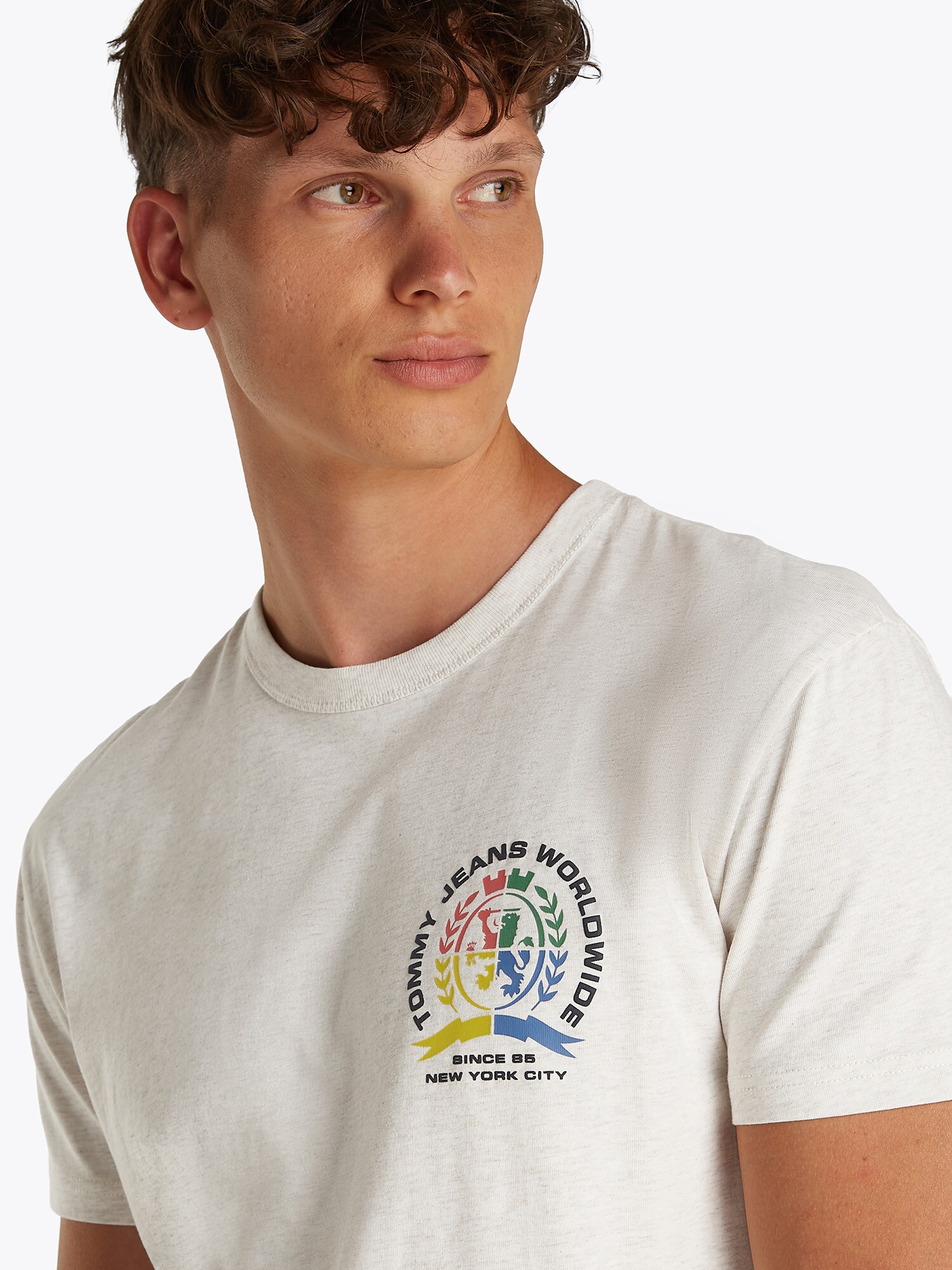 Tommy Jeans Tričko krémová / žltá / zelená / červená (obrázok 6)