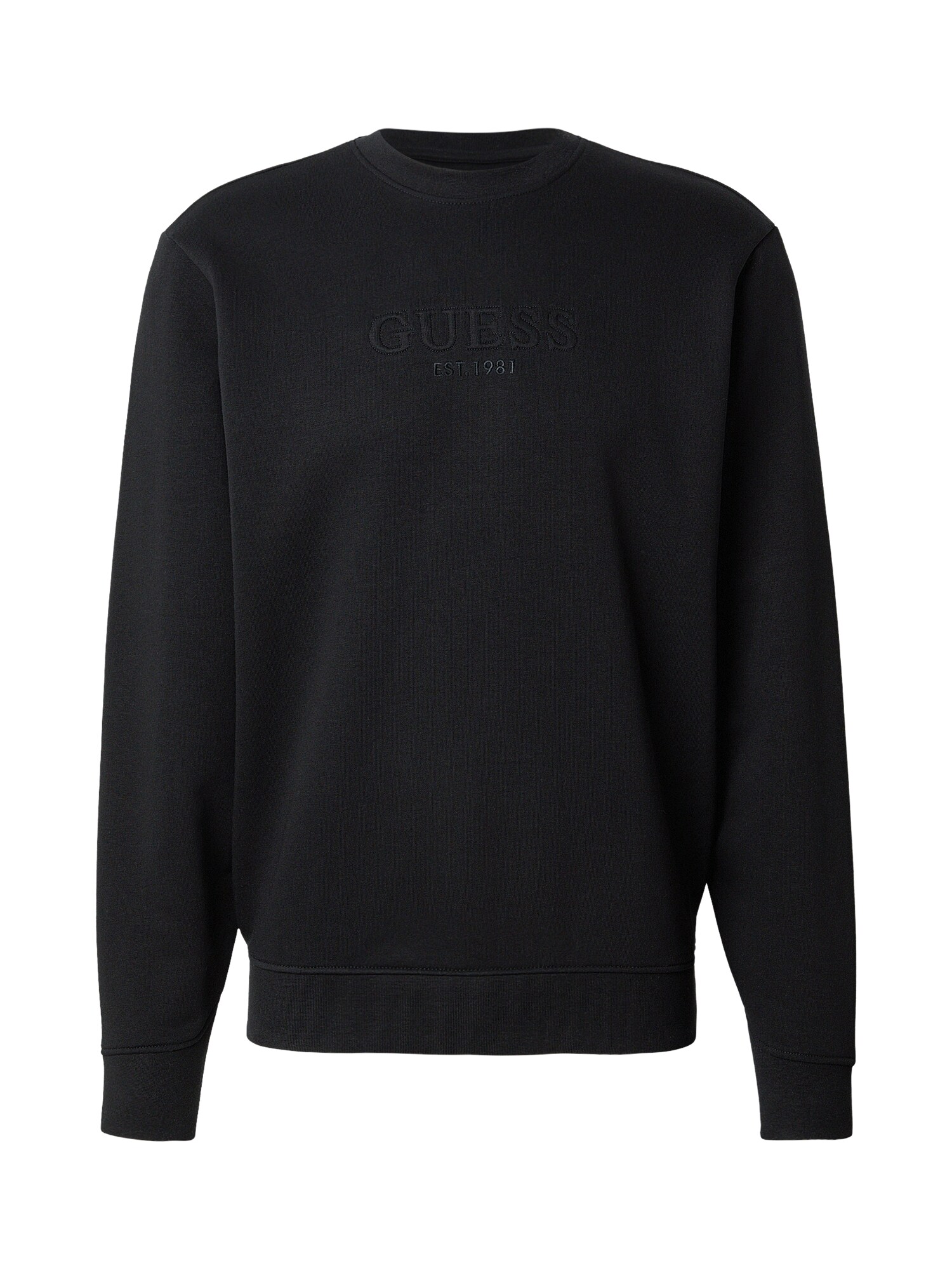 GUESS Bluză de molton  negru