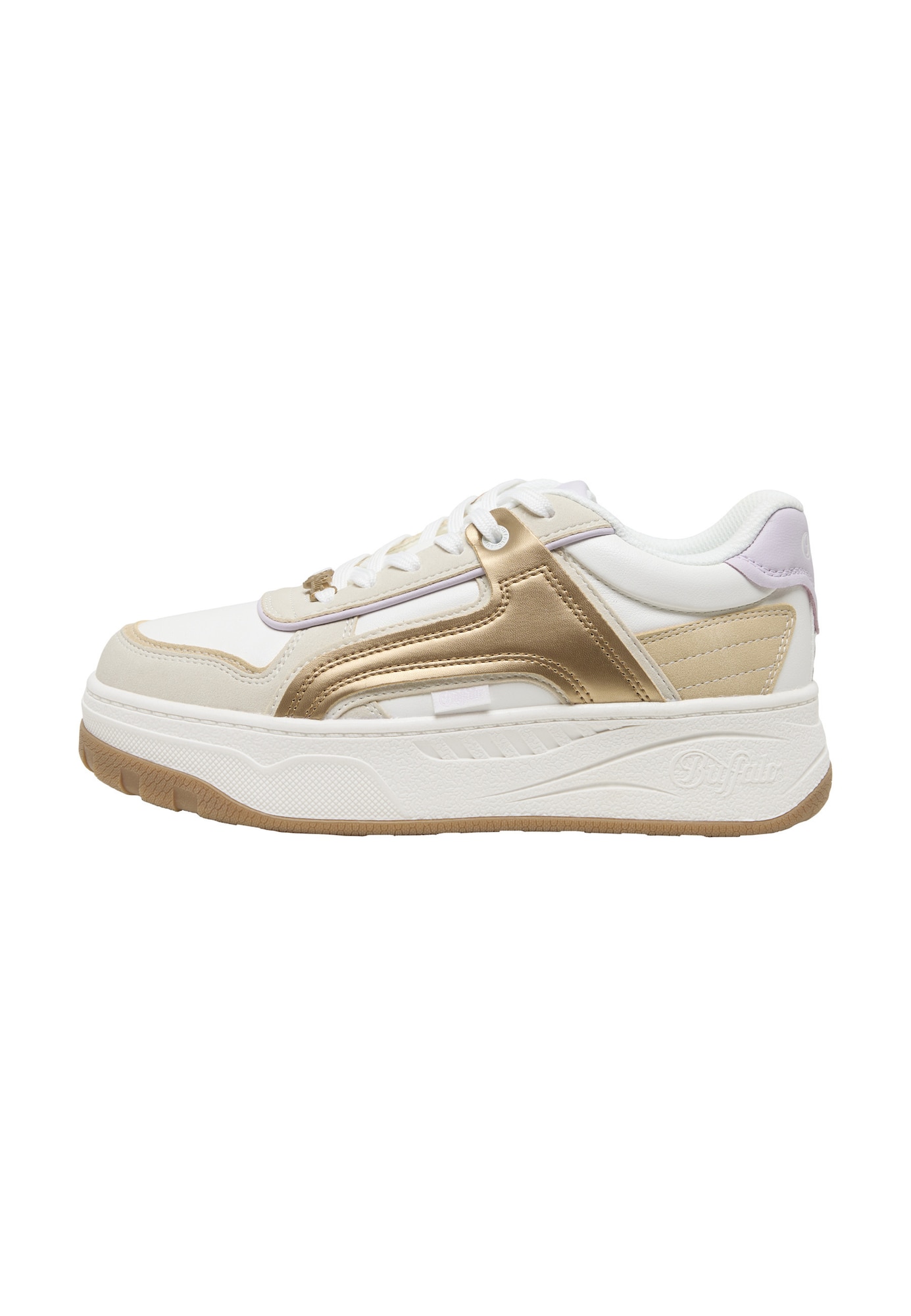 BUFFALO Sneaker low Milano crem / arămiu / mov liliachiu / alb