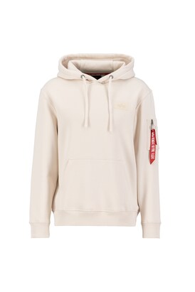 alpha industries Sweatshirt Lichtbeige / Karmijnrood / Wit