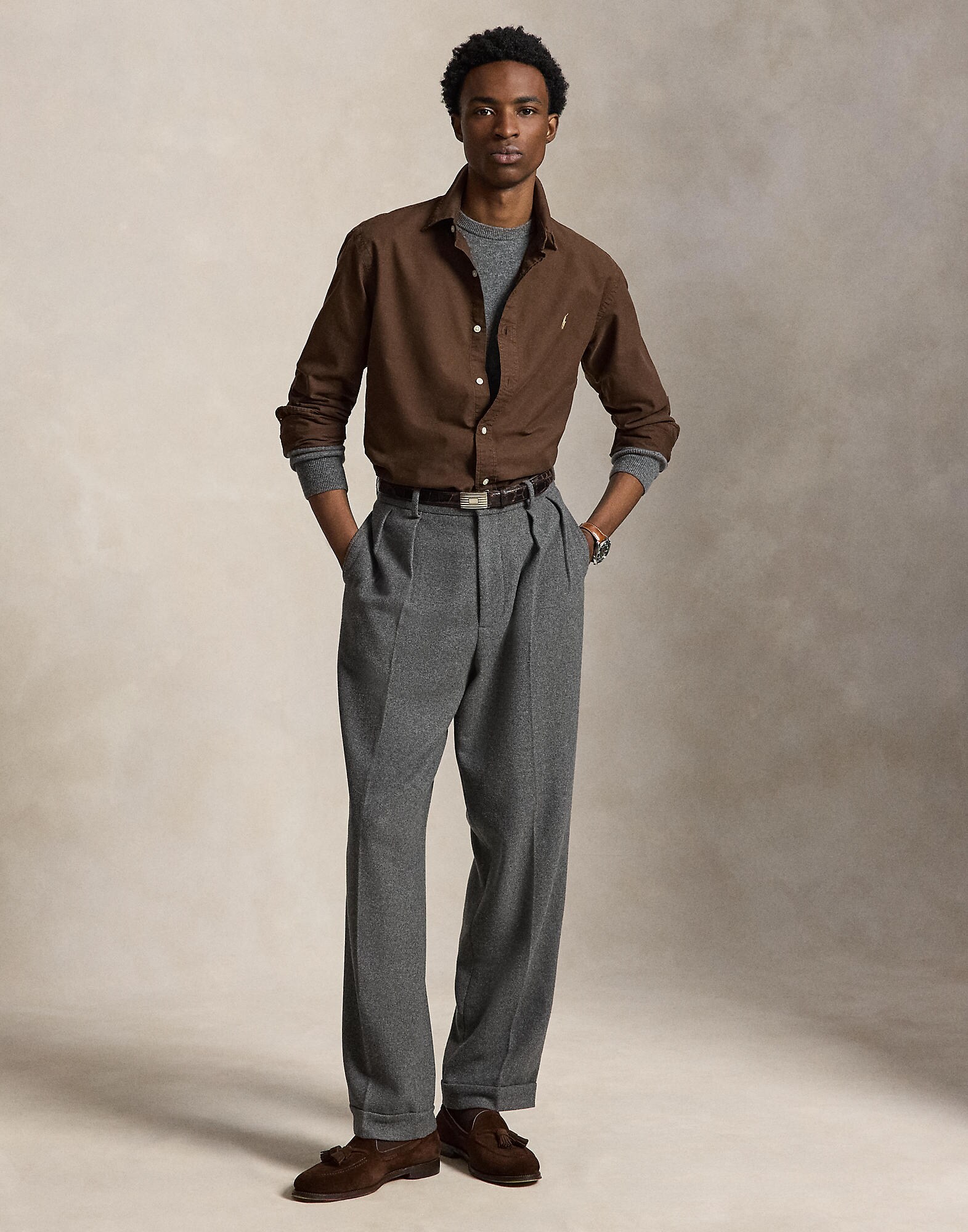 Polo Ralph Lauren Camisa  chocolate – imagen 4