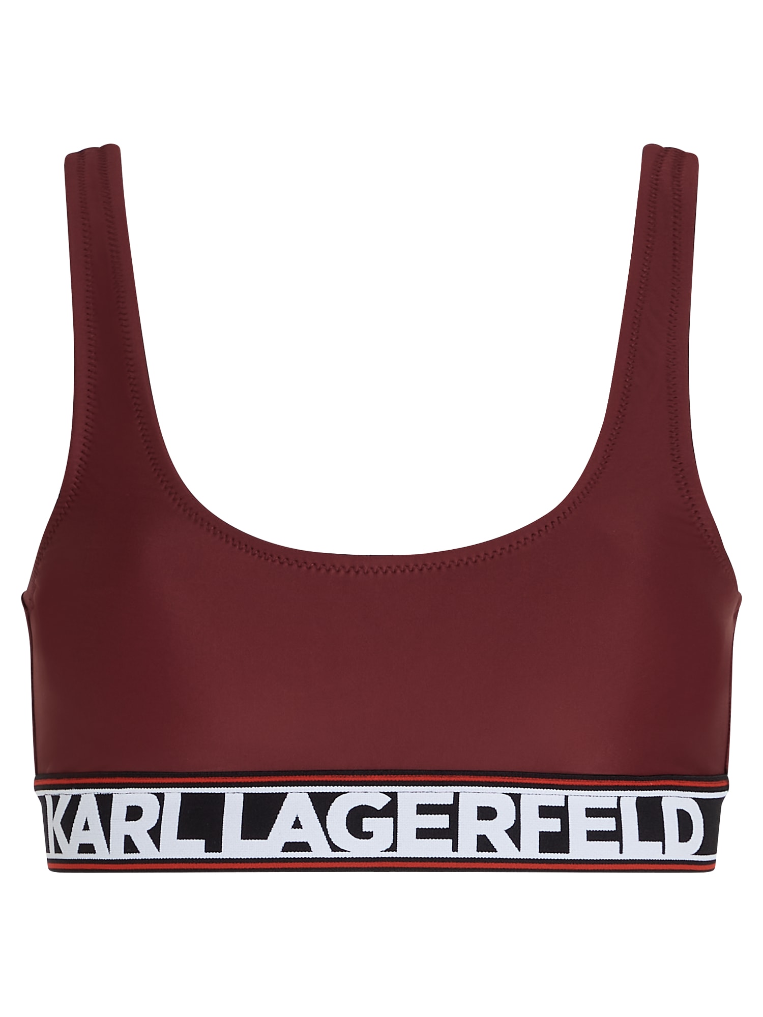 Karl Lagerfeld Sutien costum de baie  roșu merlot / alb