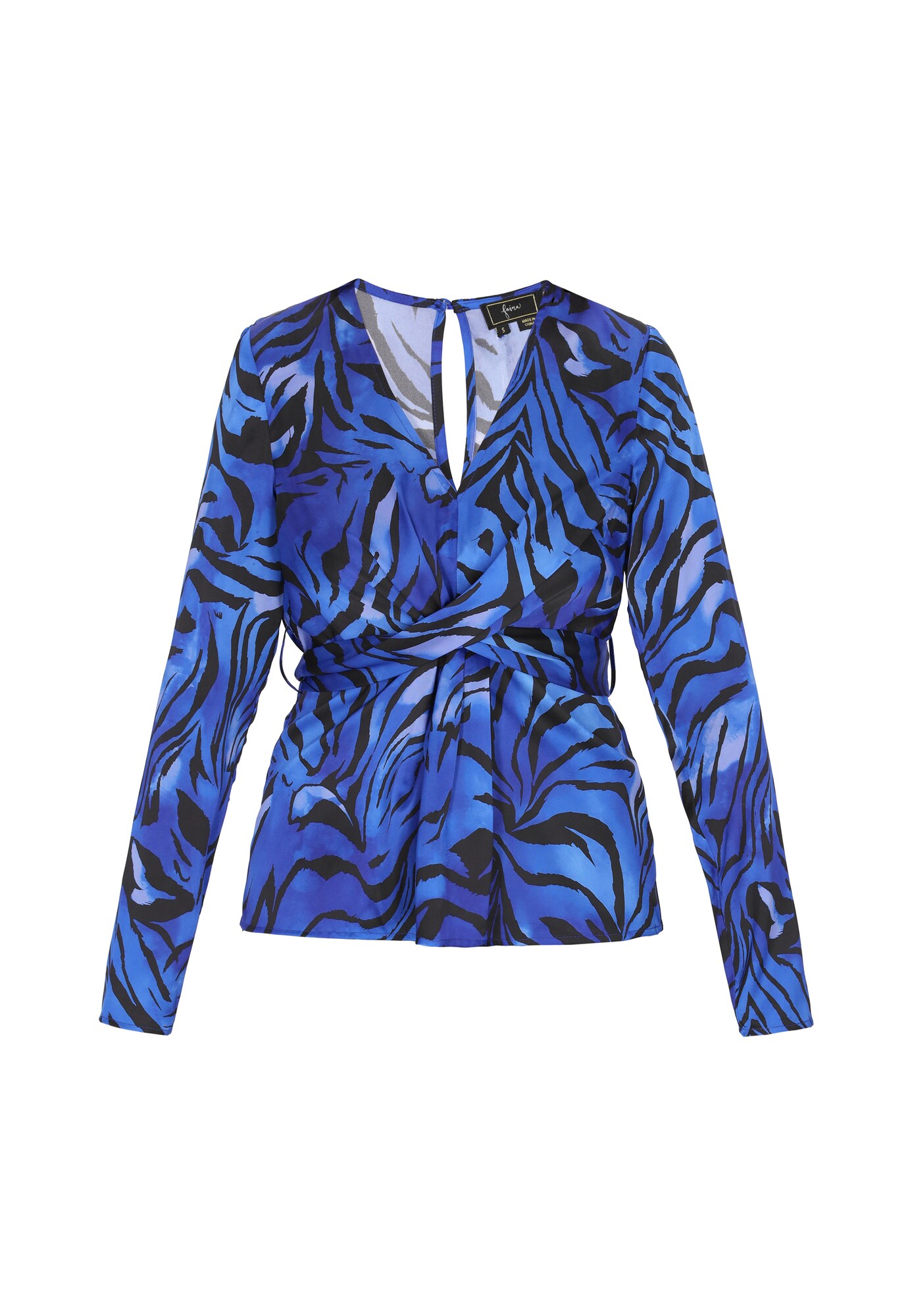 faina Blusa  azul real / azul oscuro / negro