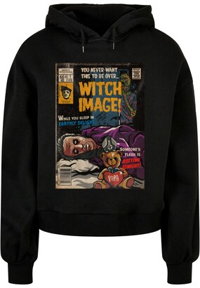 Merchcode Sweatshirt ‘Ghost – Witch image comic book’ Bruin / Mosterd / Rood / Zwart