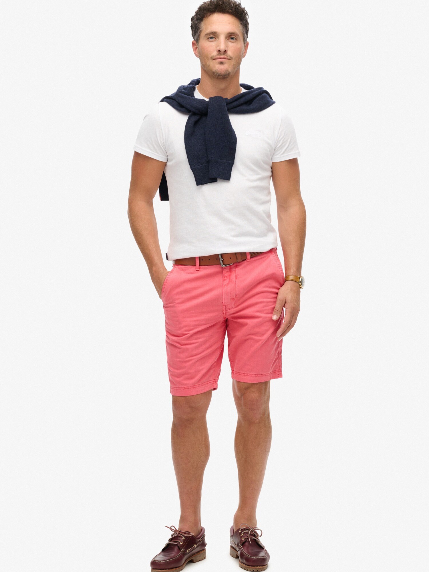 Superdry & Co Chino nohavice koralová (obrázok 5)