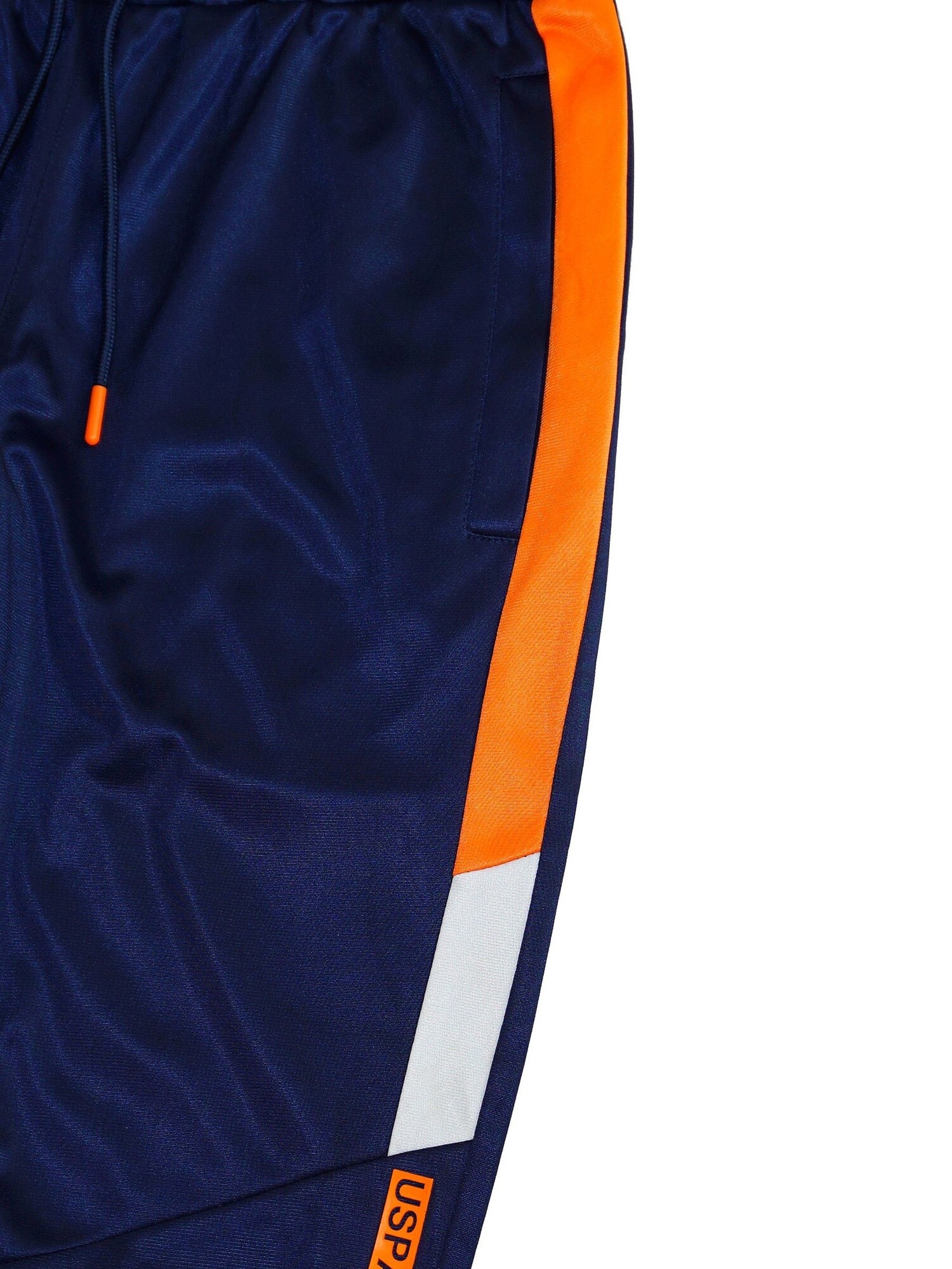U.S. POLO ASSN. Športové nohavice námornícka modrá / oranžová / biela (obrázok 3)