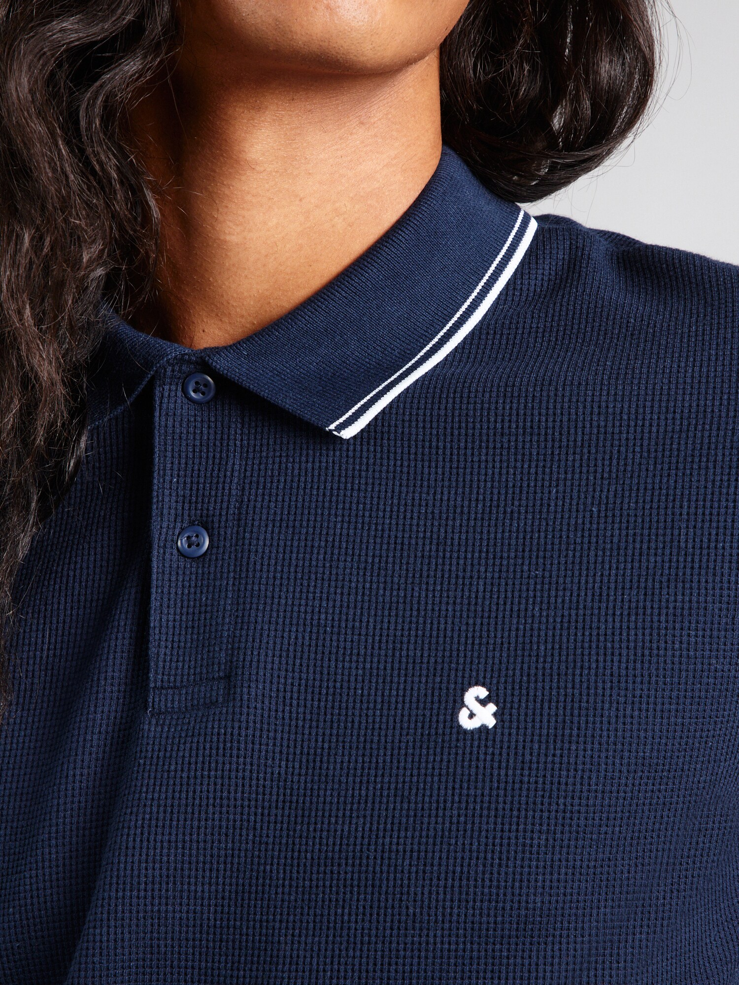 JACK & JONES Tričko 'JJEAUSTIN' tmavomodrá / dymovo šedá / biela (obrázok 5)
